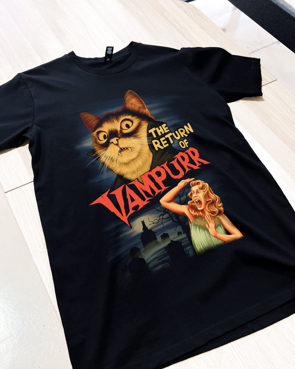 The Return of Vampurr T-Shirt Australia Online #colour_black