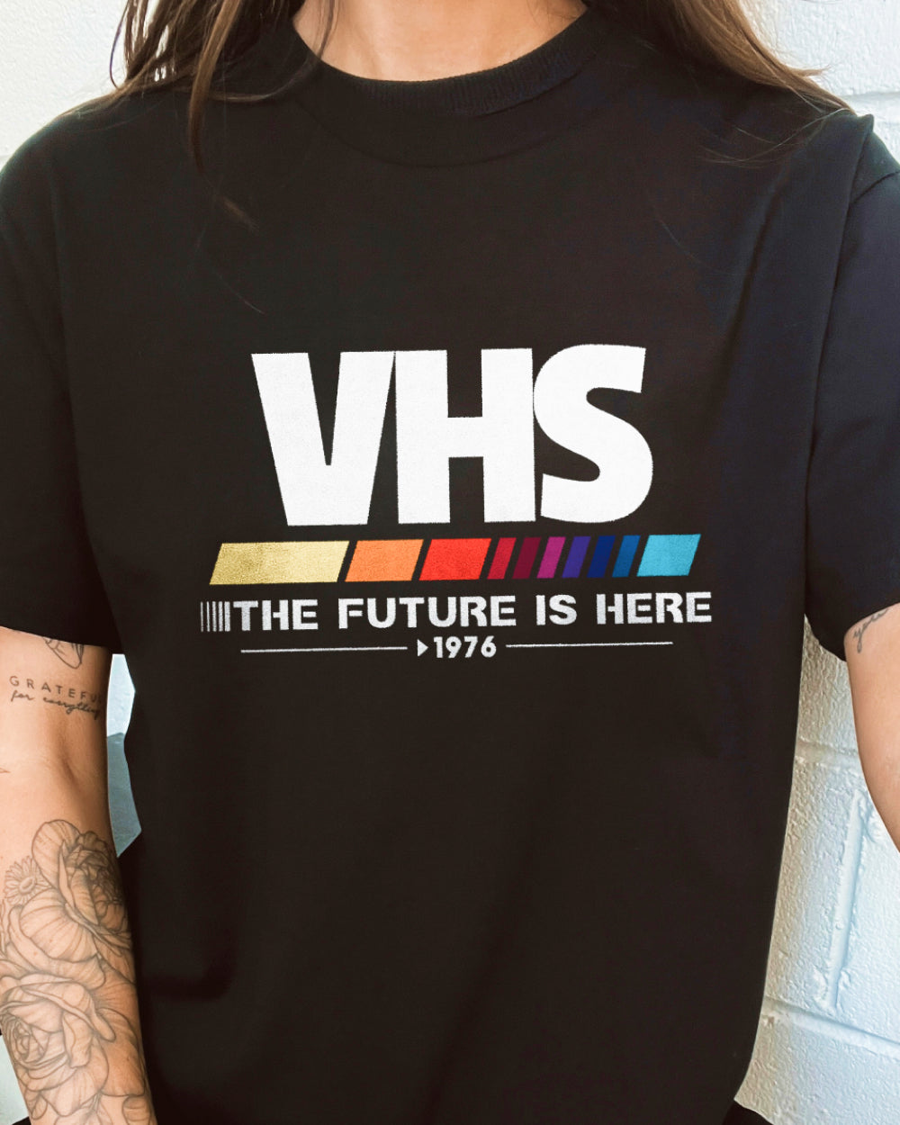 VHS - The Future is Now T-Shirt Australia Online #colour_black