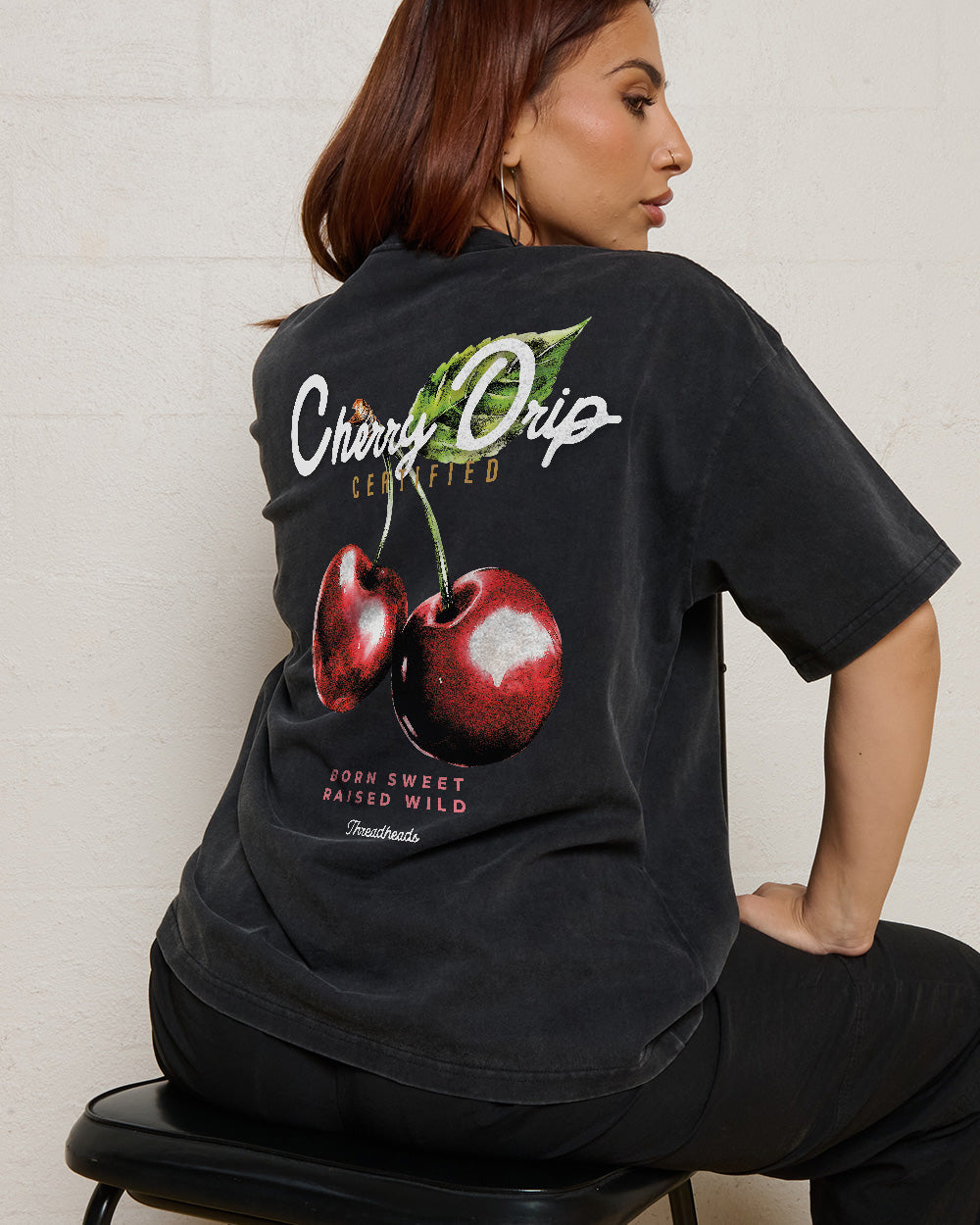 Cherry Drip Wash Tee Online Australia