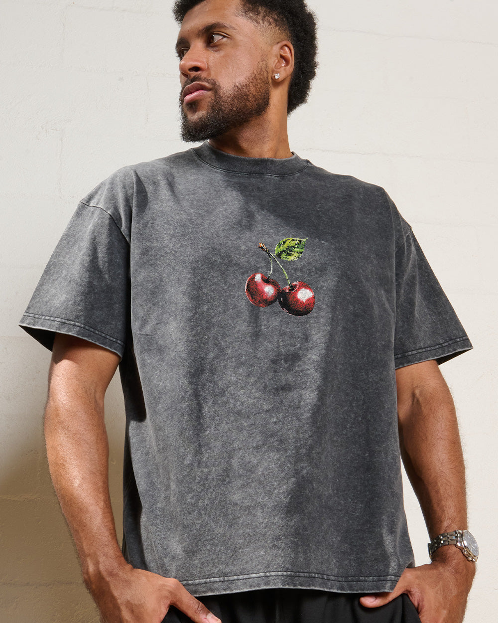 Cherry Drip Oversized Tee | Vintage Heavy Oversized Tee USA