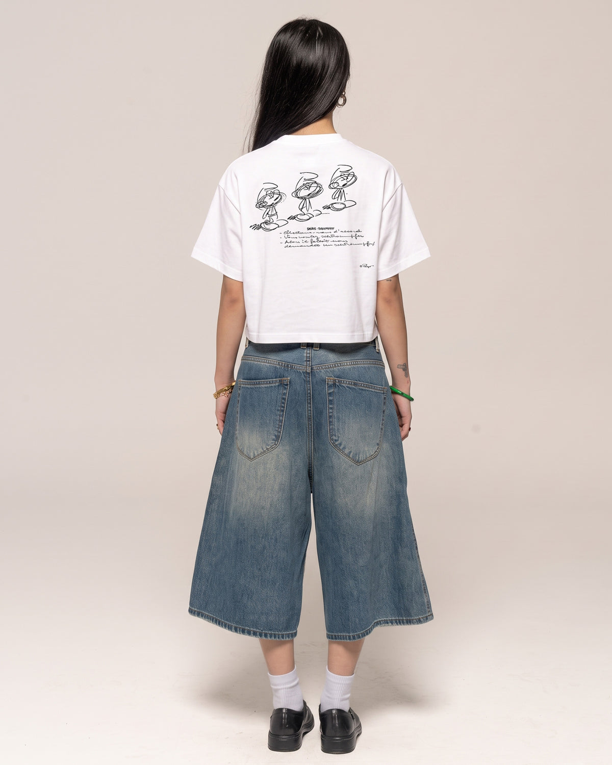 Should of Asked for a Smurf White Crop Tee