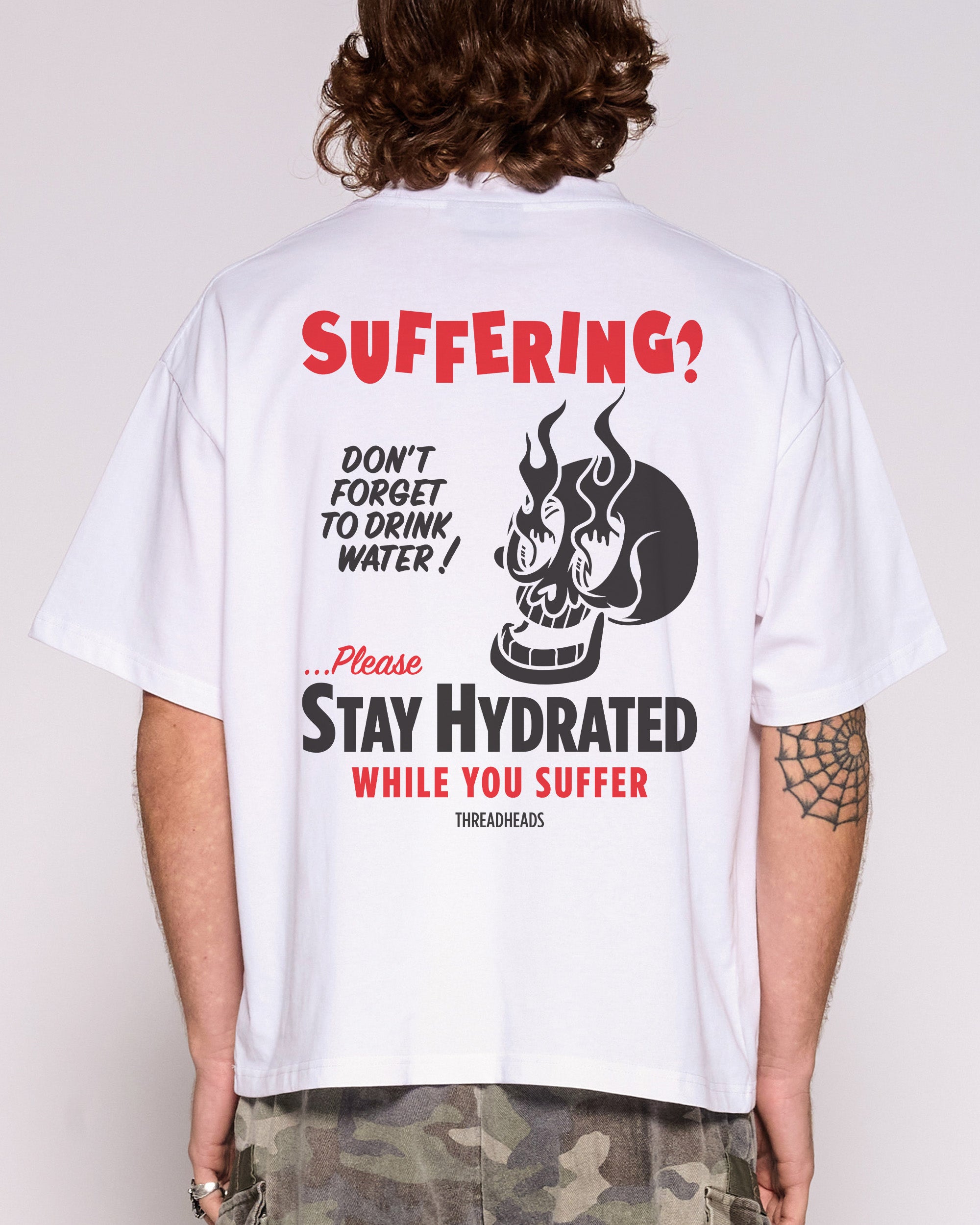 Stay Hydrated While You Suffer Oversized Crop Tee