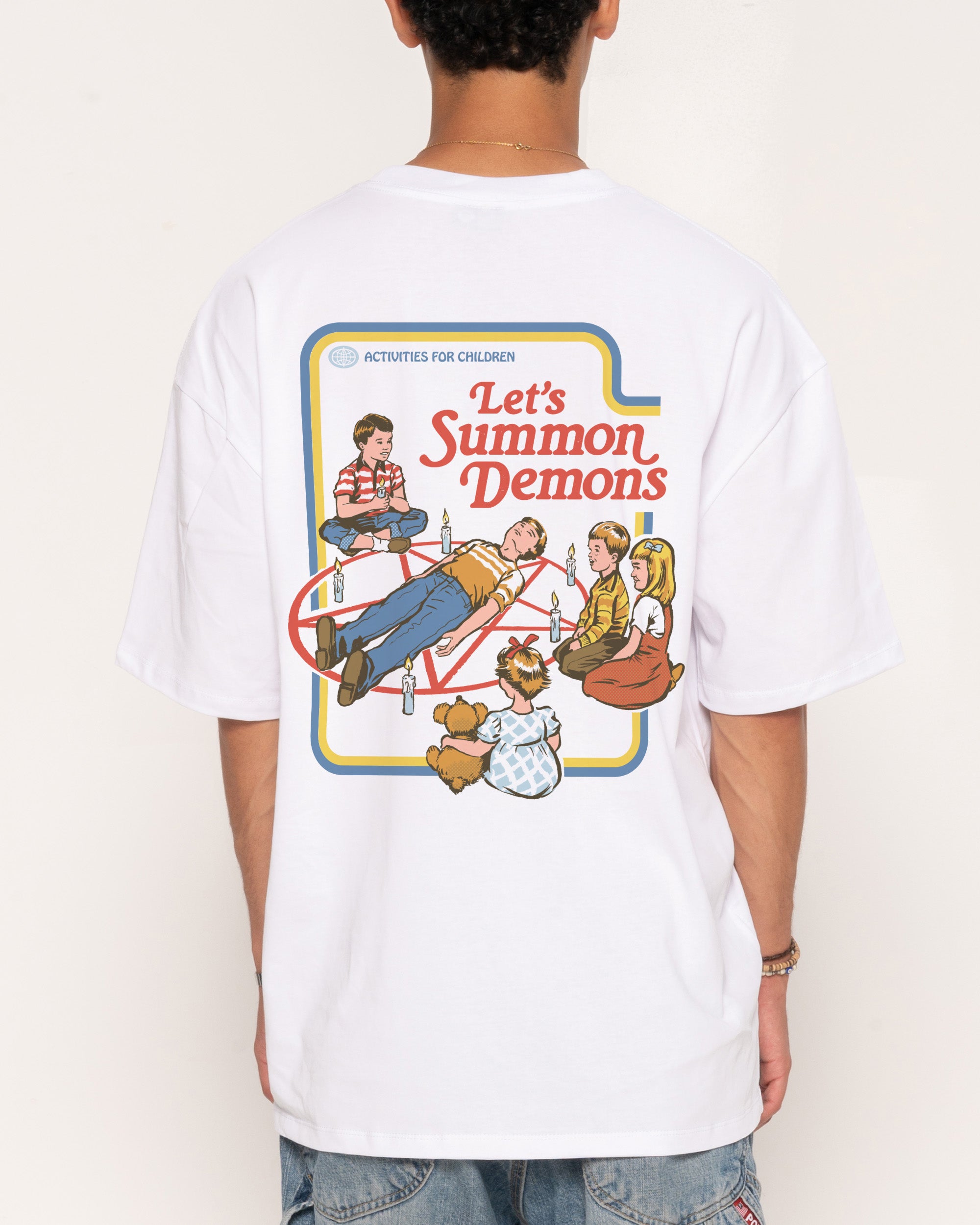 Let's Summon Demons Front and Back T-Shirt | Designed by Steven Rhodes