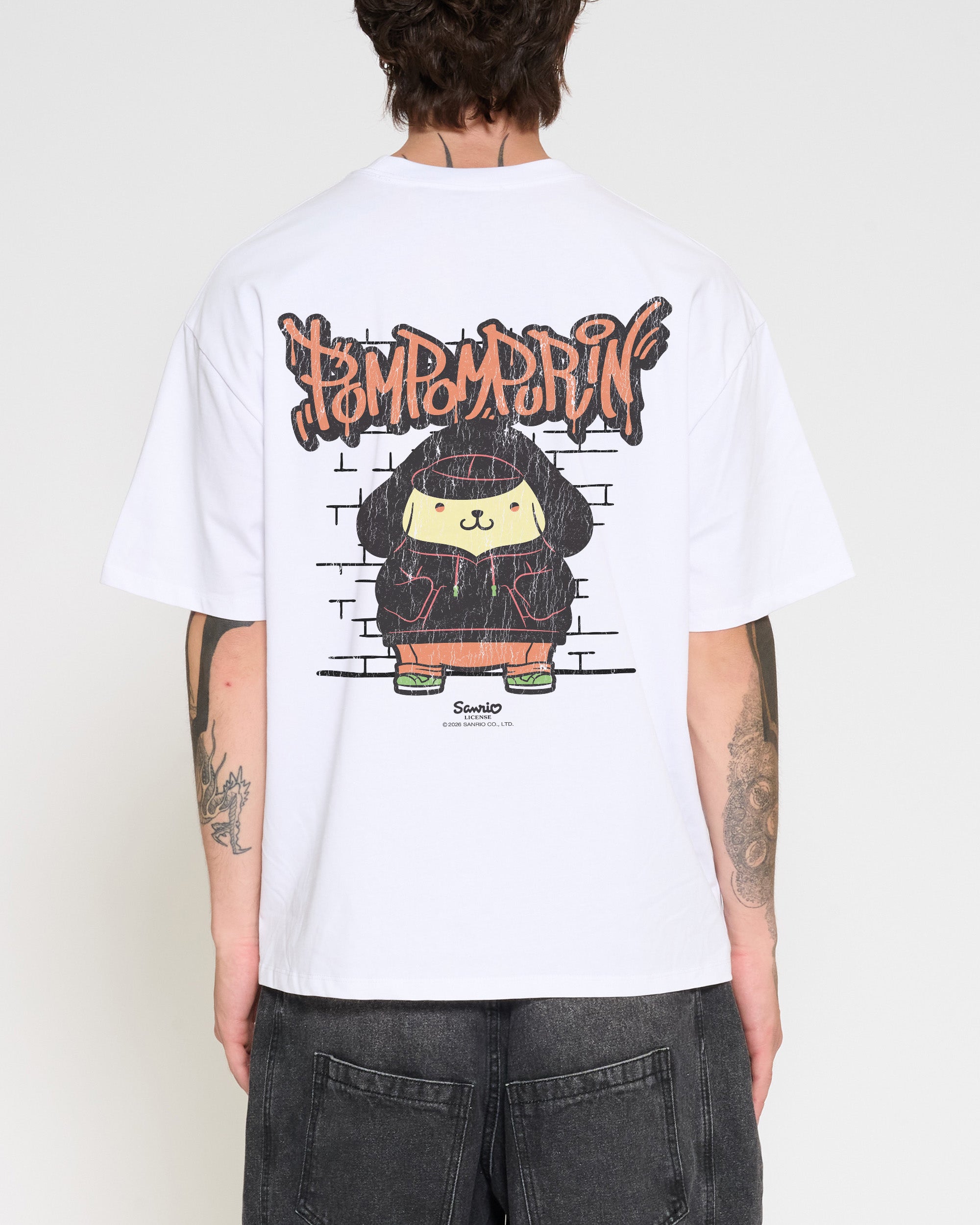 Pompompurin Street Oversized Tee Official Hello Kitty and Friends collab Threadheads