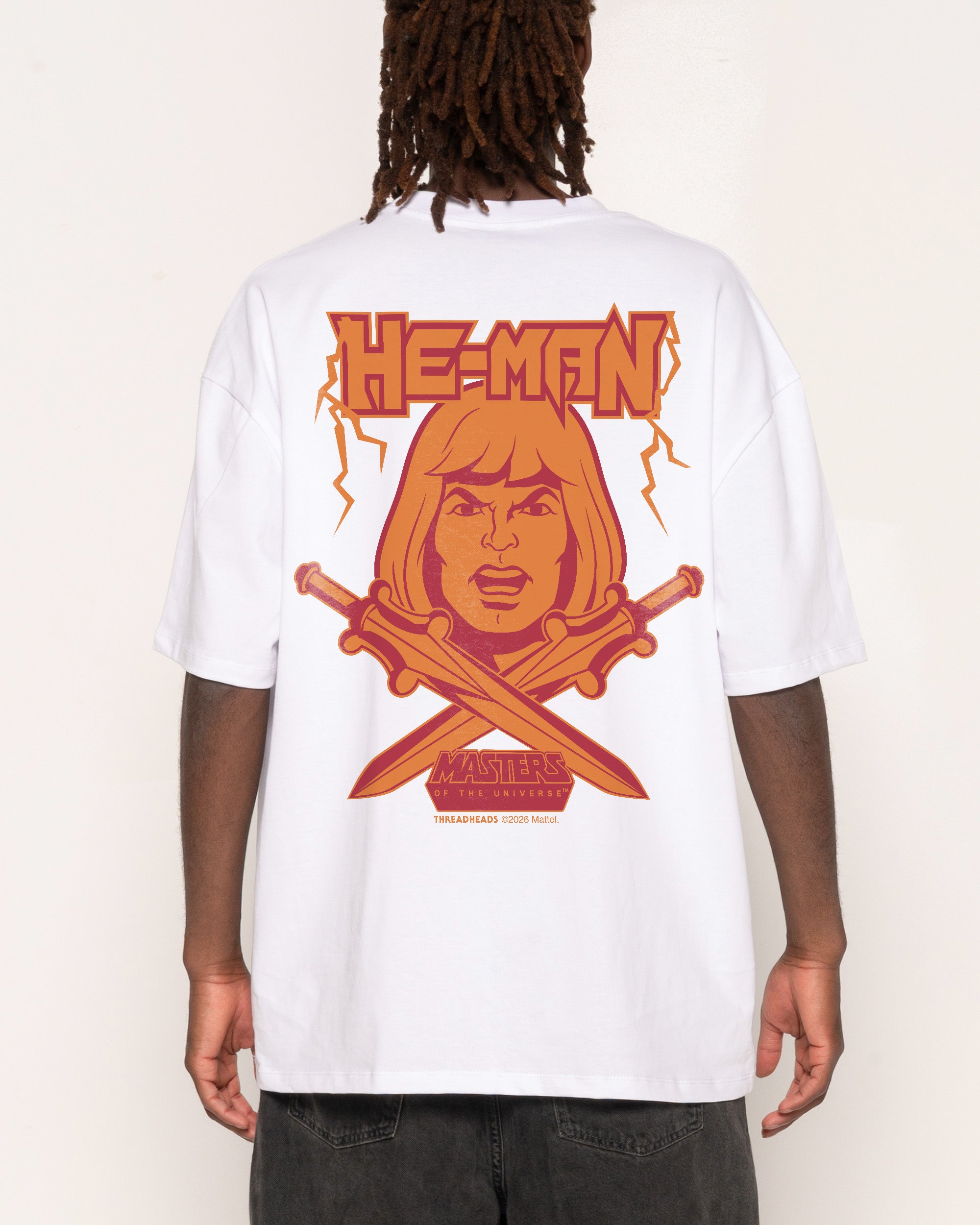 He-Man White Oversized Tee