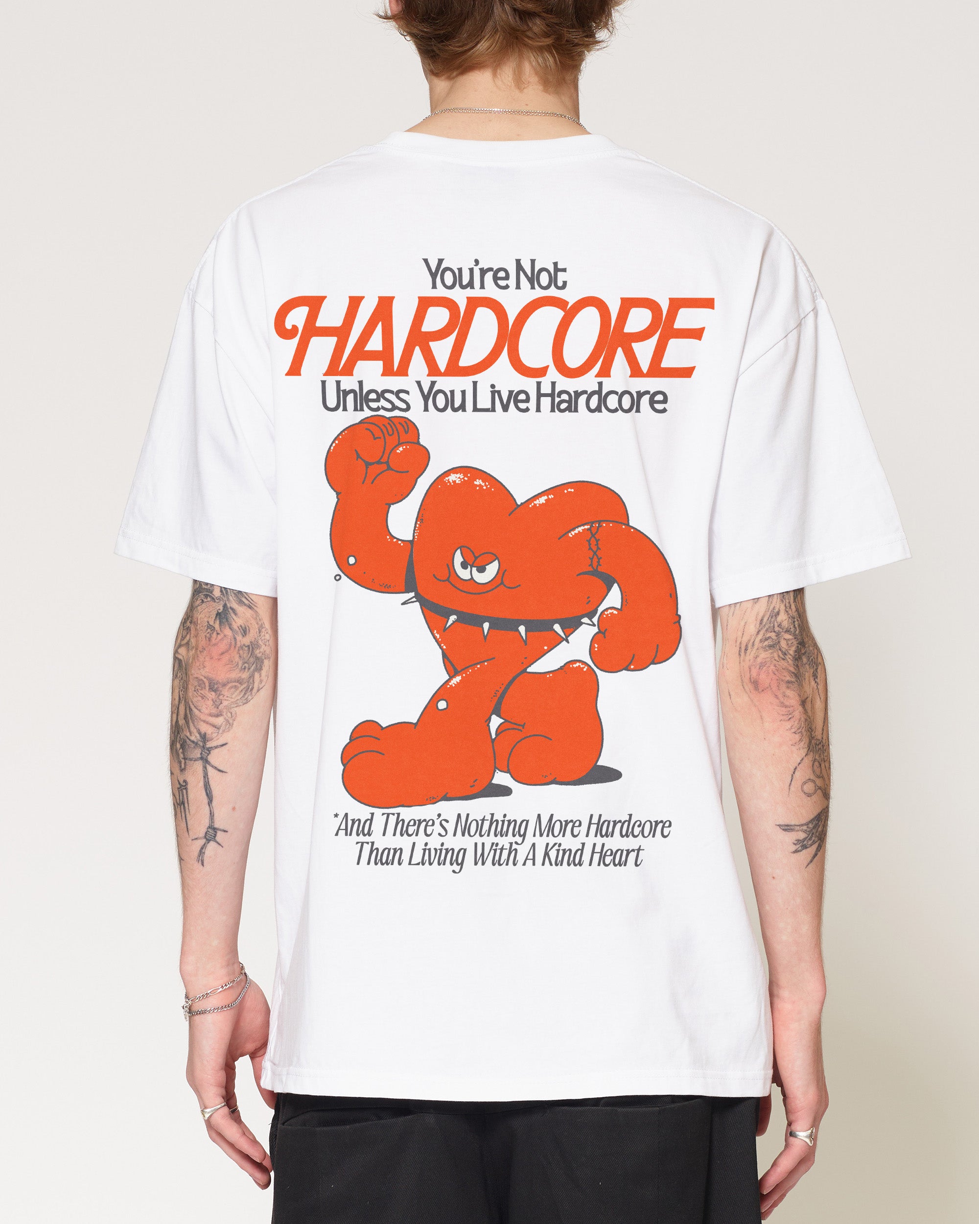 Hardcore Heartcore White T-Shirt