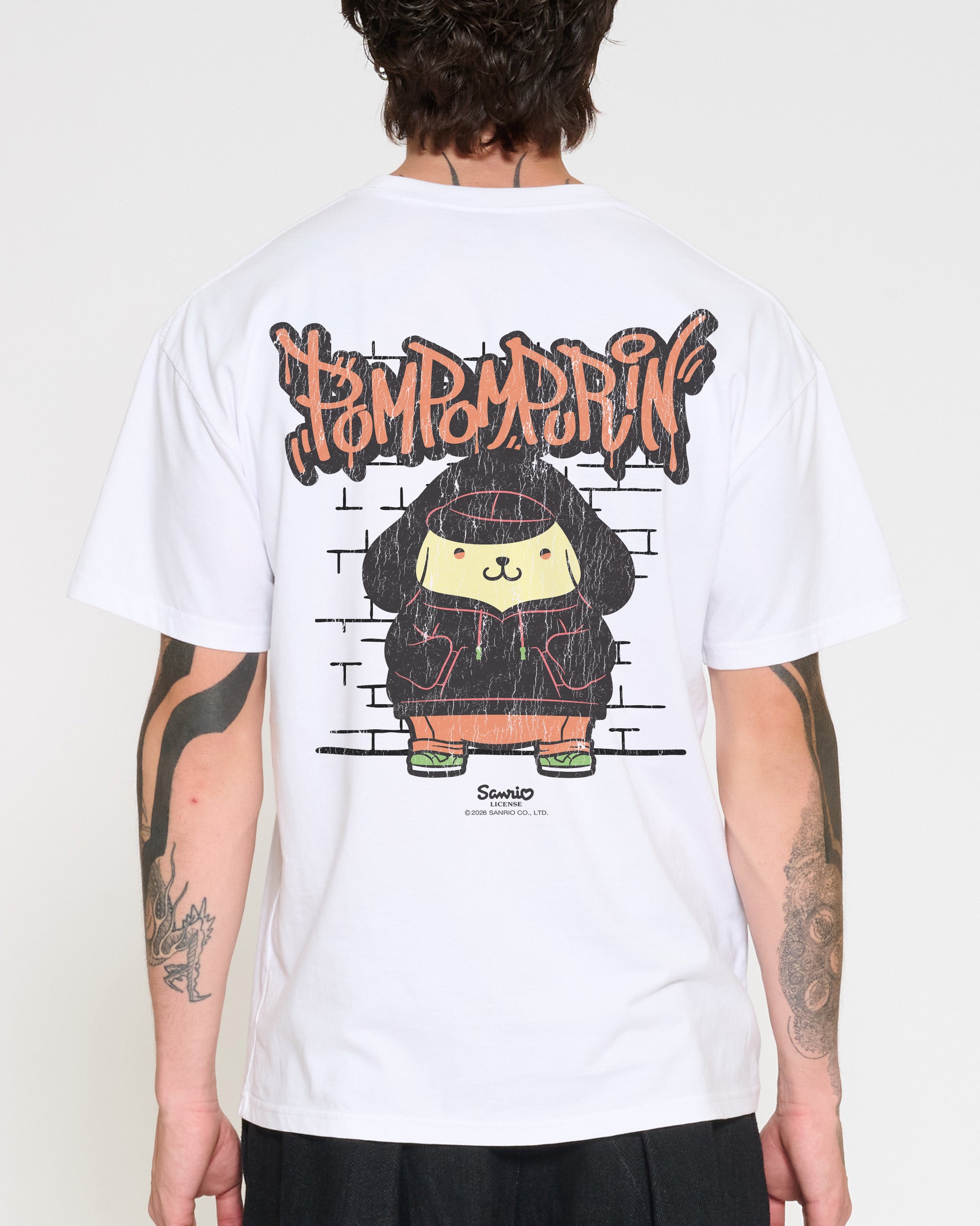 Pompompurin Street T-Shirt Official Hello Kitty and Friends collab Threadheads