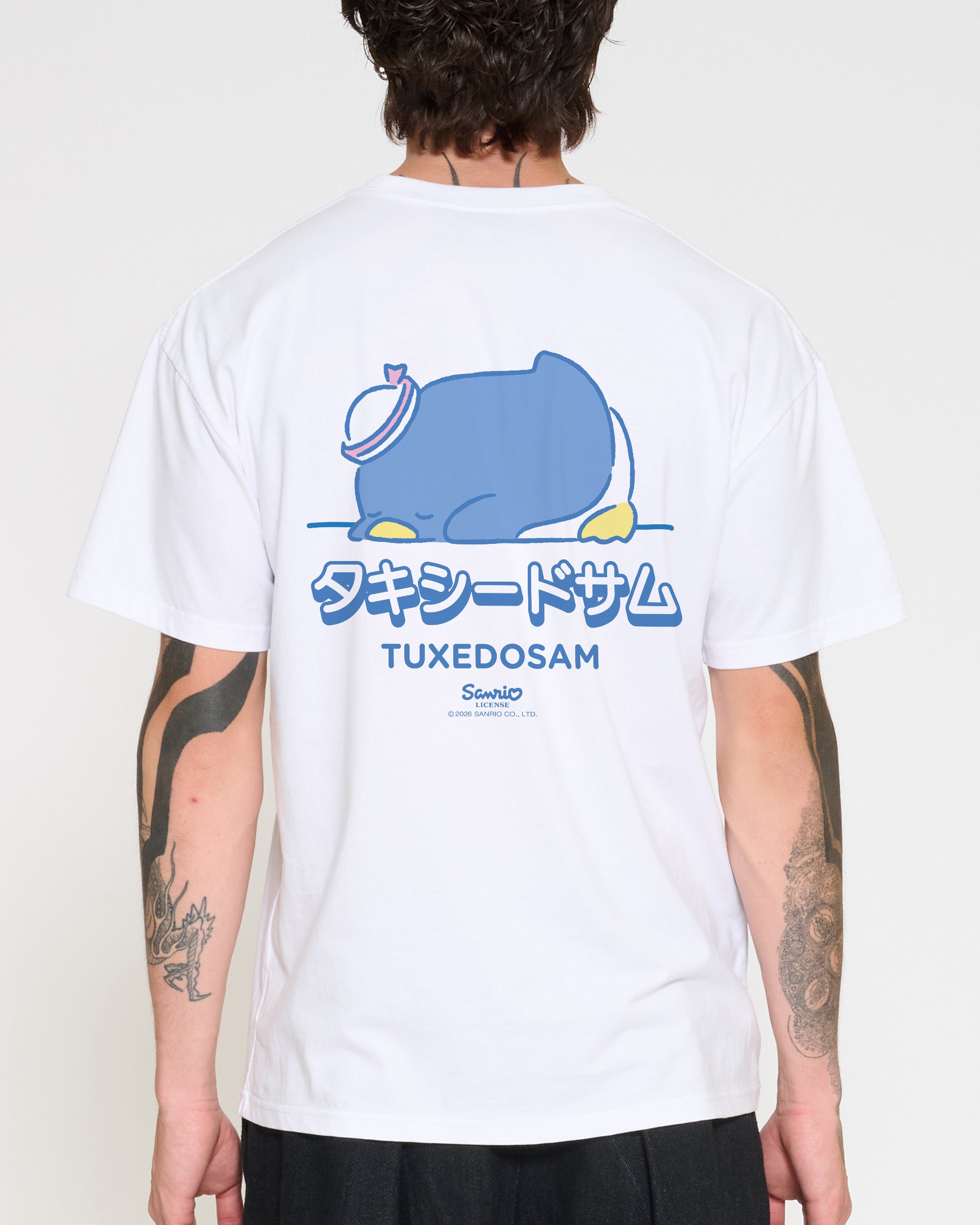 Tuxedosam Staying Cool T-Shirt Official Hello Kitty and Friends collab Threadheads