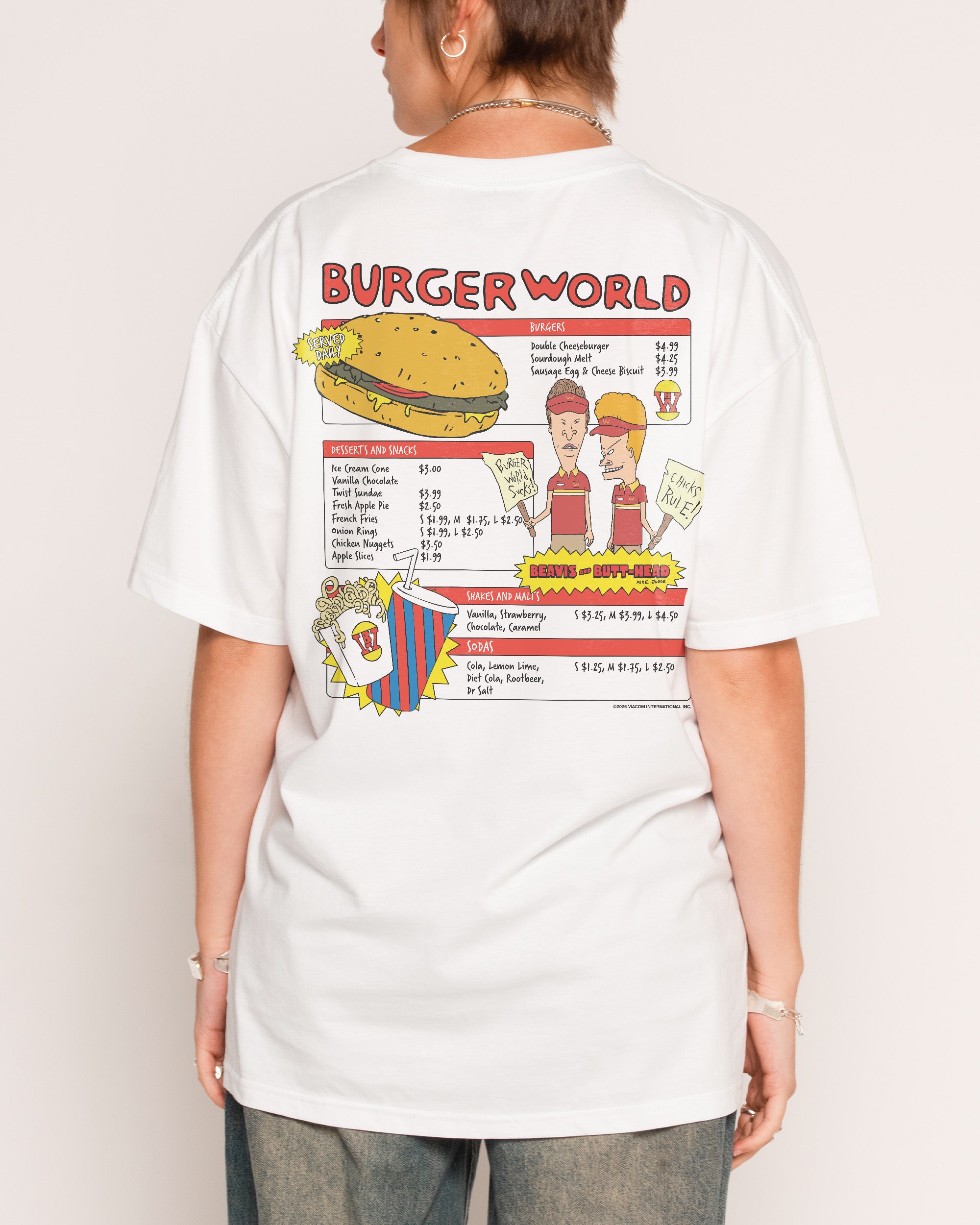 Burger World White T-Shirt