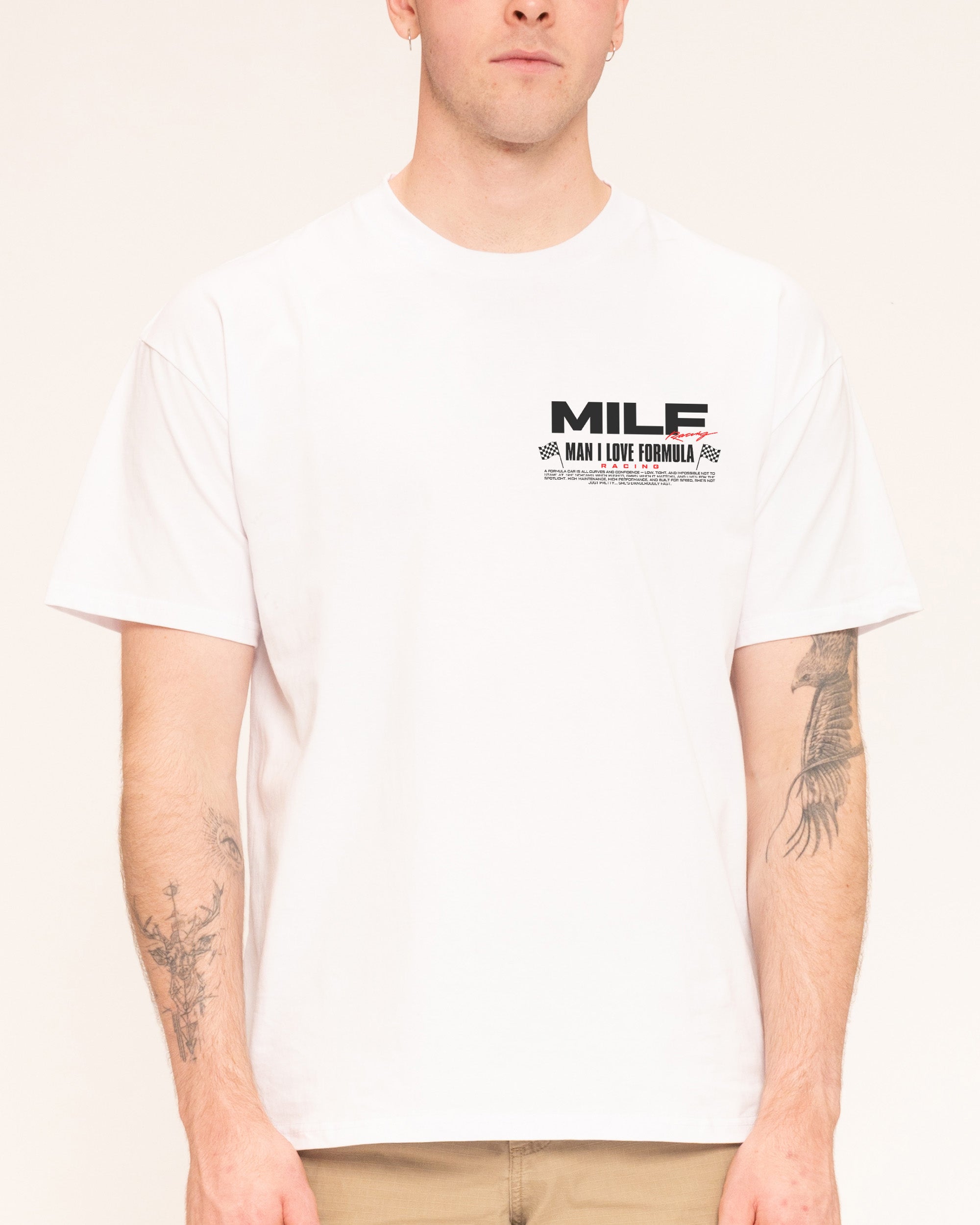 MILF Racing White T-Shirt