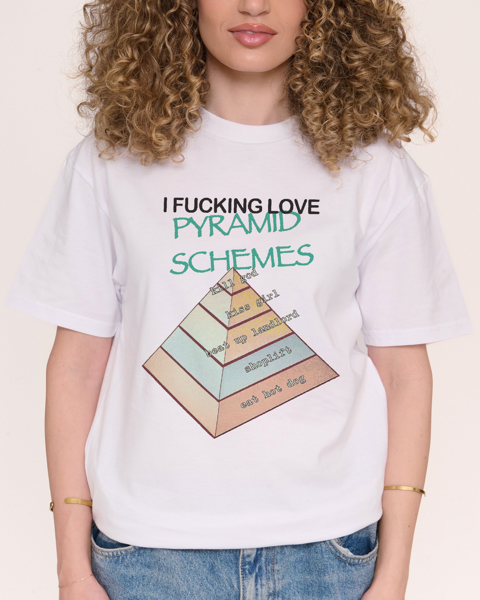 Pyramid Scheme White T-Shirt