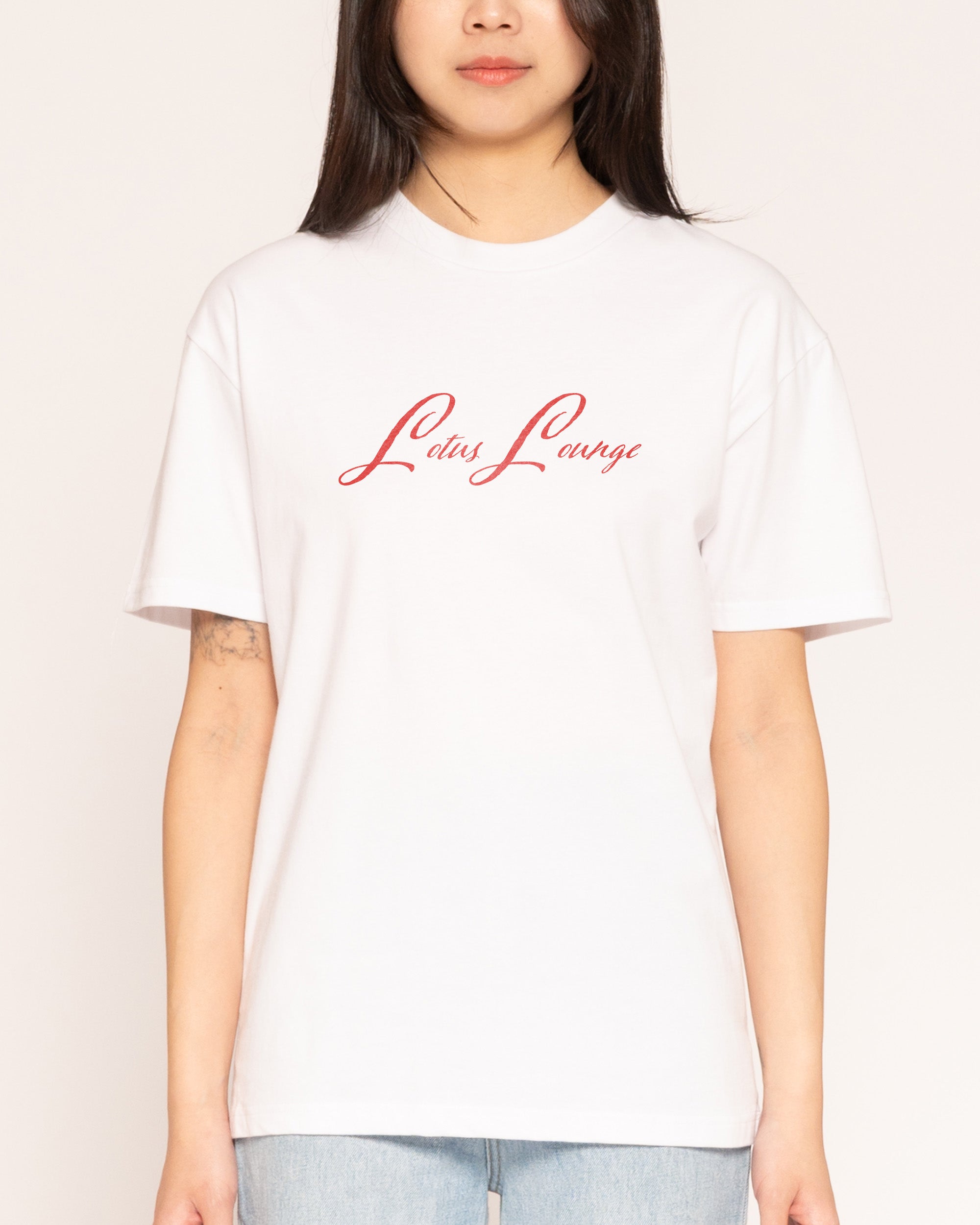 Lotus Lounge White T-Shirt