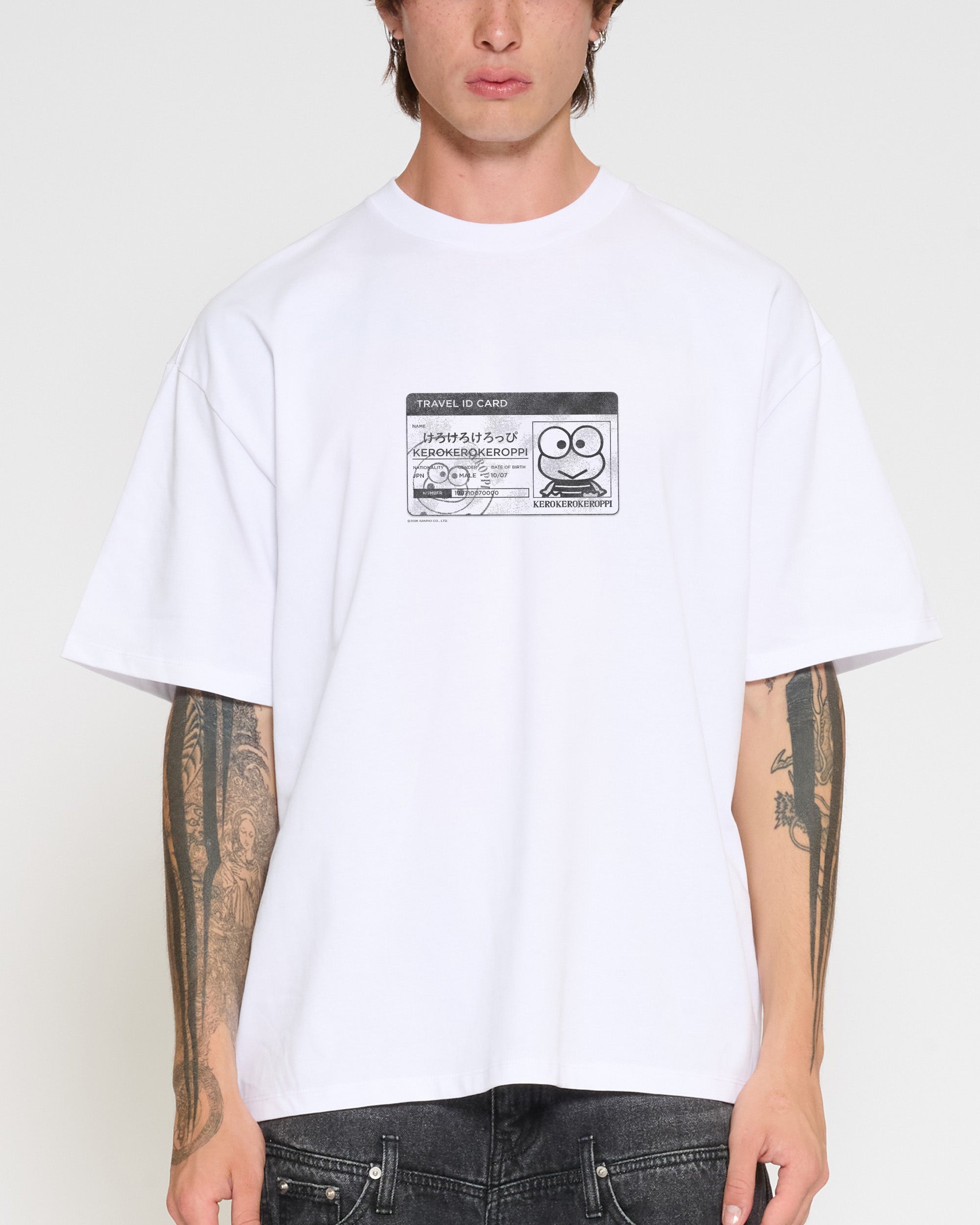 Keroppi ID Oversized Tee Official Hello Kitty and Friends collab Threadheads