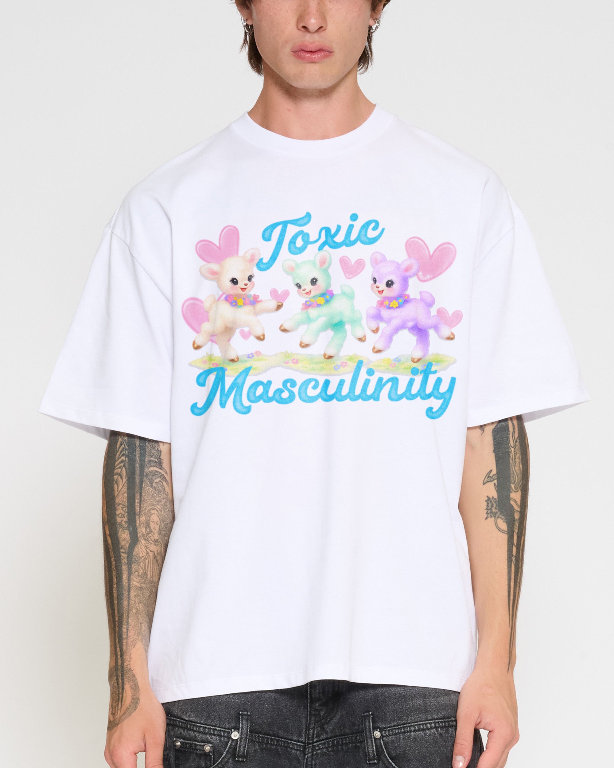 Toxic Masculinity White Oversized Tee
