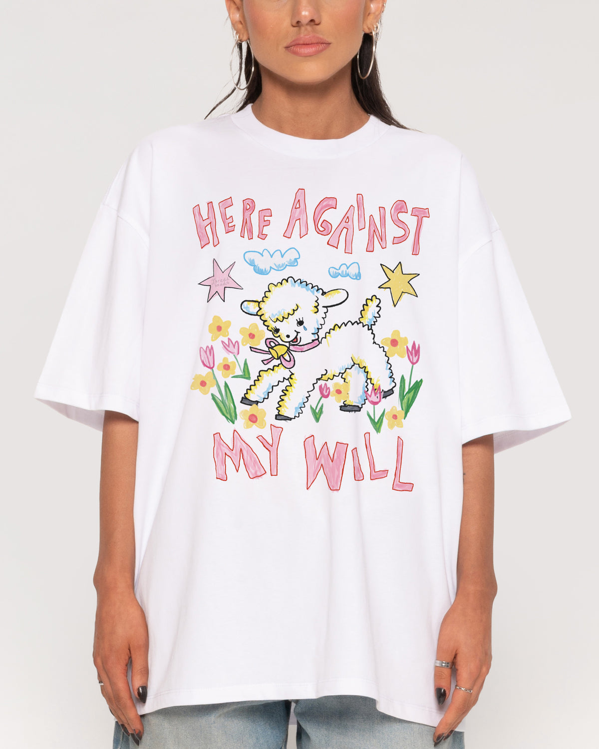 Here Against My Will Oversized Tee
