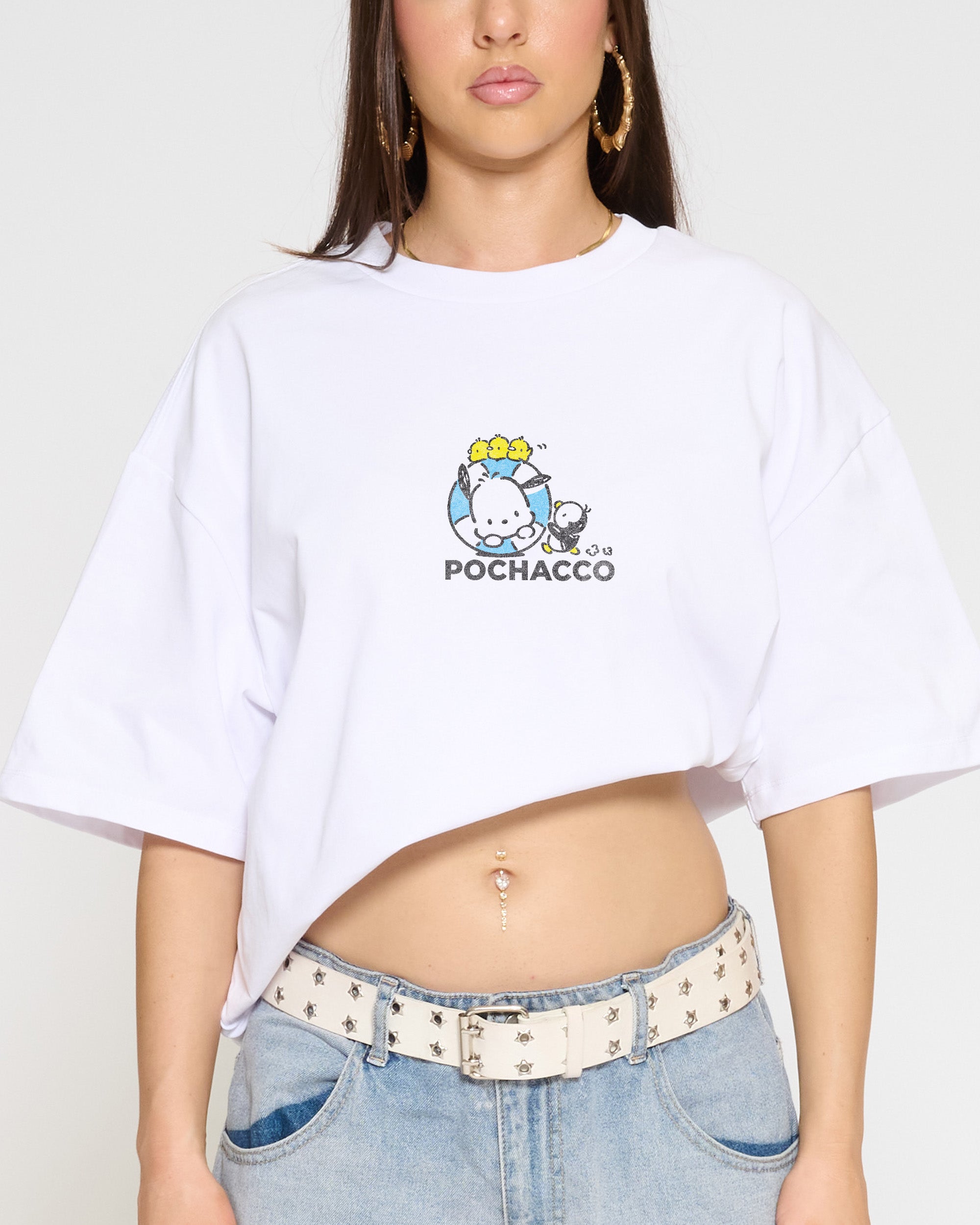 Pochacco Summer Stroll Oversized Tee Official Hello Kitty and Friends collab Threadheads