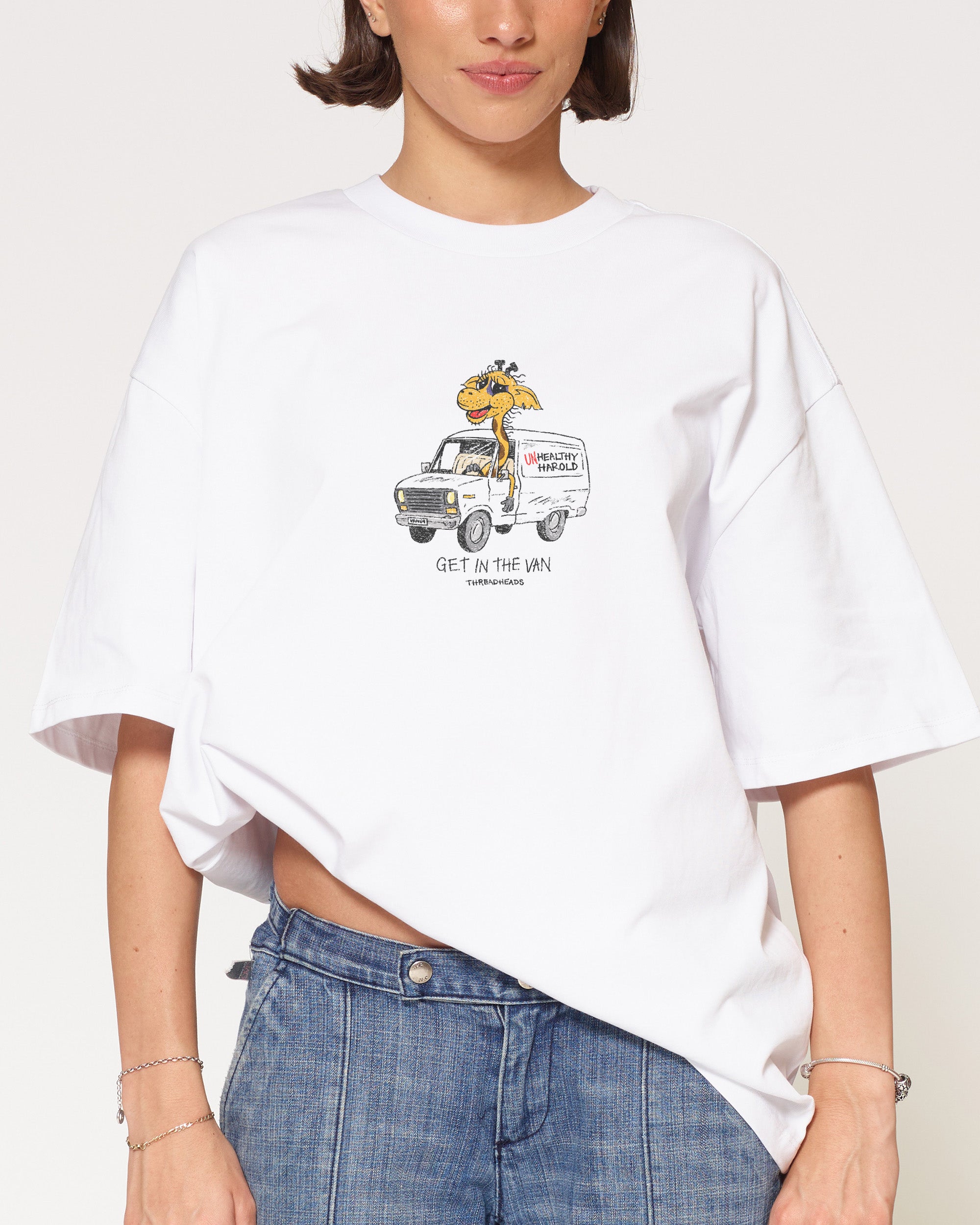 Get in the Van White Oversized Tee