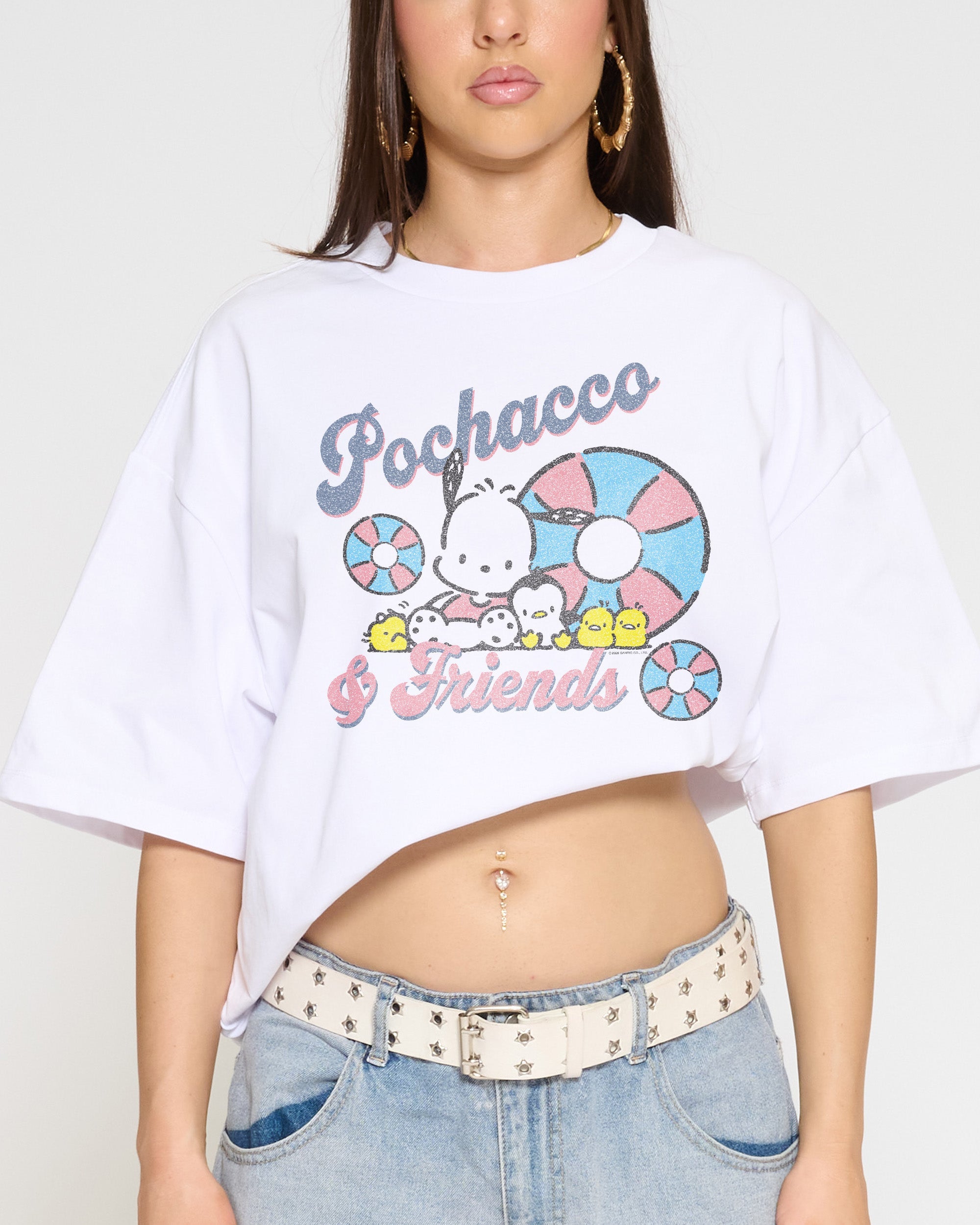 Pochacco Summer Oversized Tee Official Hello Kitty and Friends collab Threadheads