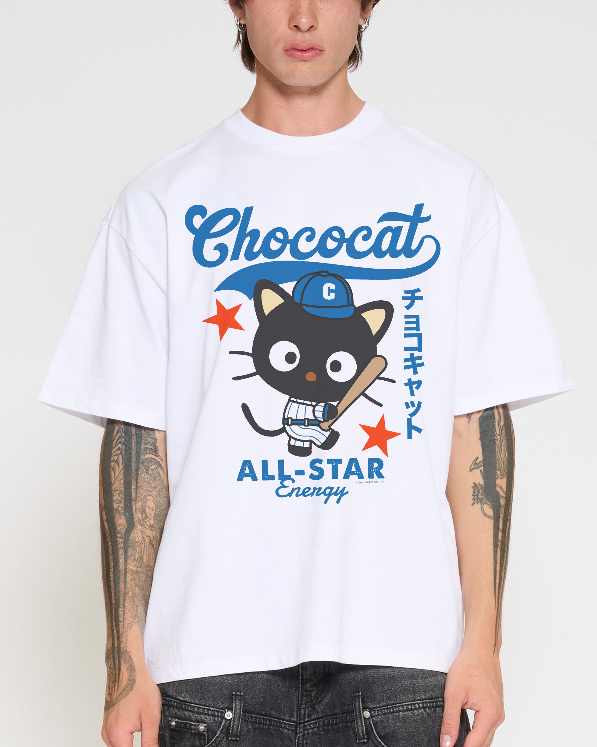 Chococat Baseball Oversized Tee Official Hello Kitty and Friends collab Threadheads