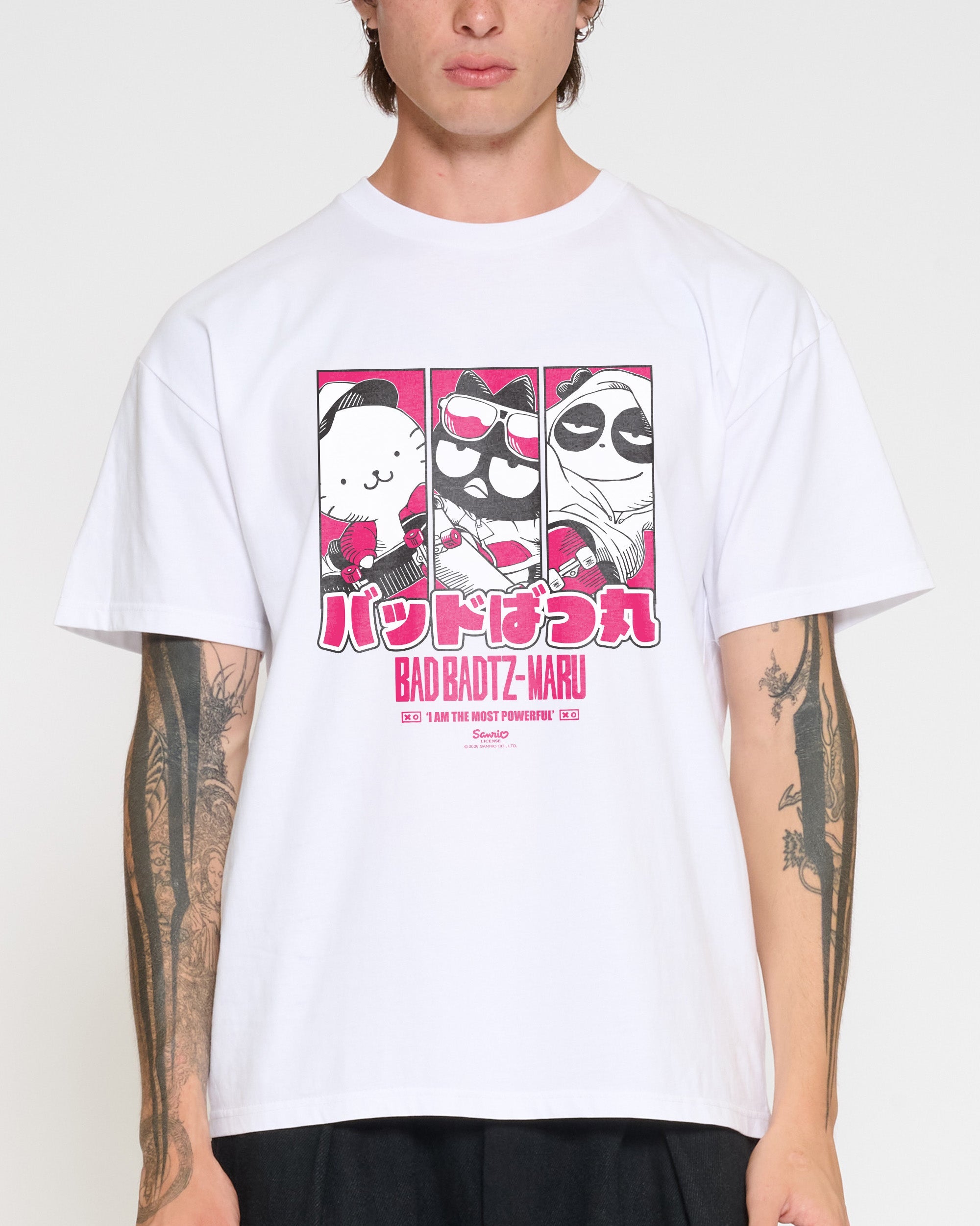 Bad Badtz-Maru Skate T-Shirt Official Hello Kitty and Friends collab Threadheads