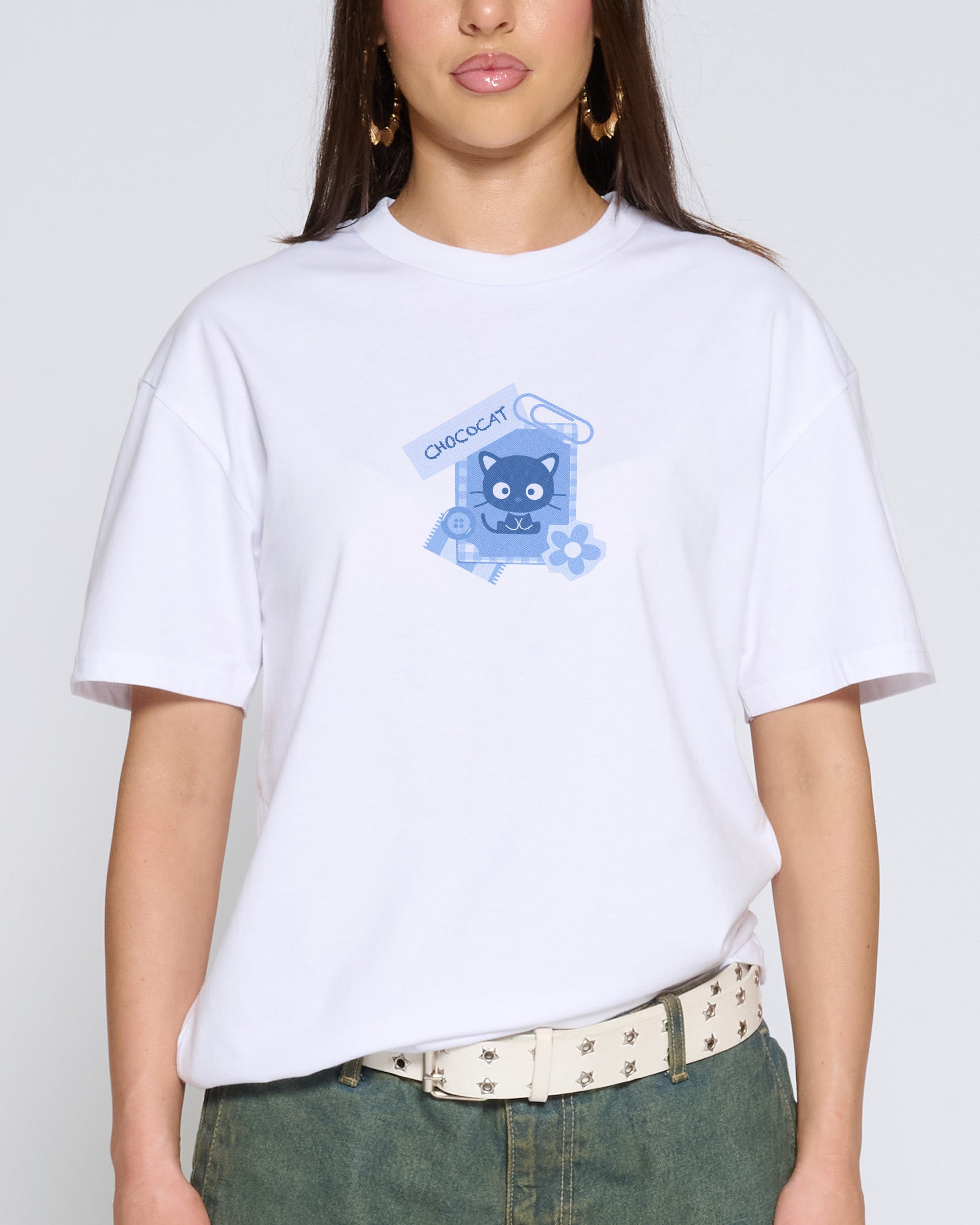 Chococat Scrapbook T-Shirt Official Hello Kitty and Friends collab Threadheads