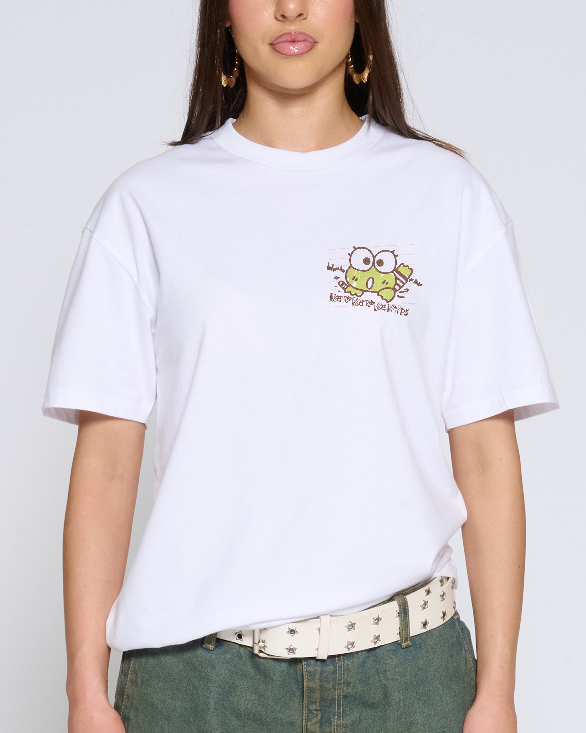 Keroppi Scribble T-Shirt Official Hello Kitty and Friends collab Threadheads