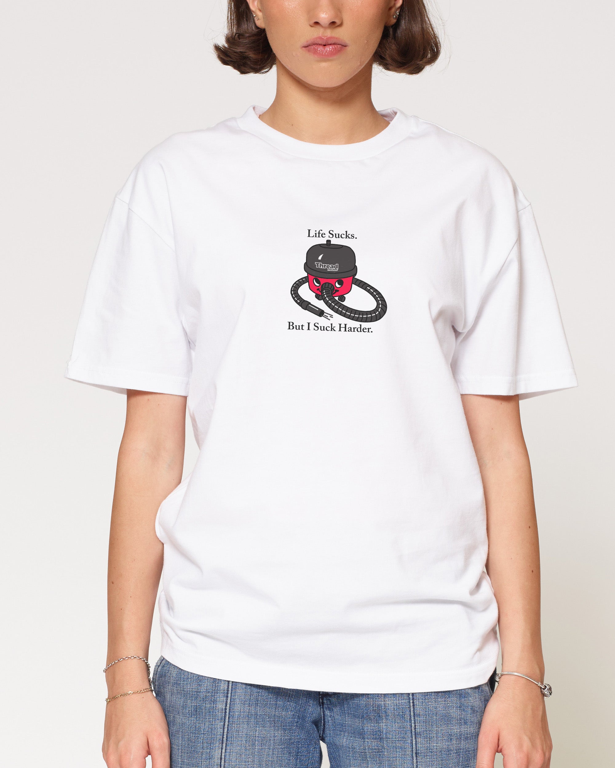 Life Sucks White T-Shirt