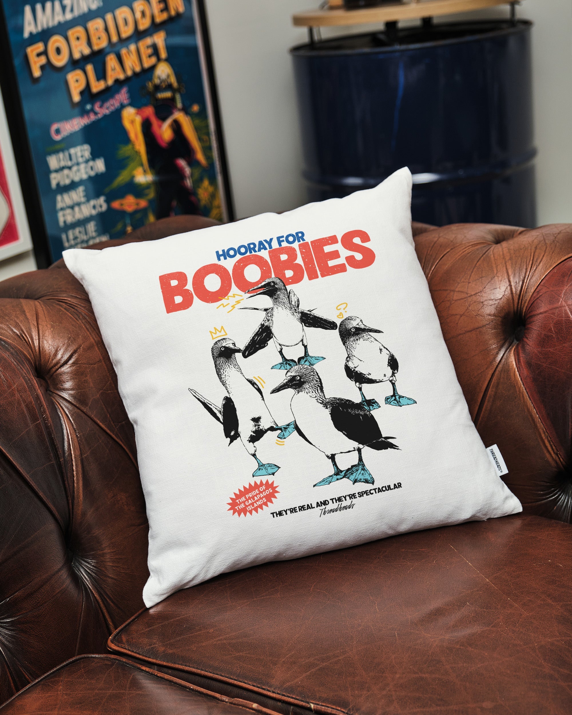 Hooray for Boobies Cushion Australia Online White