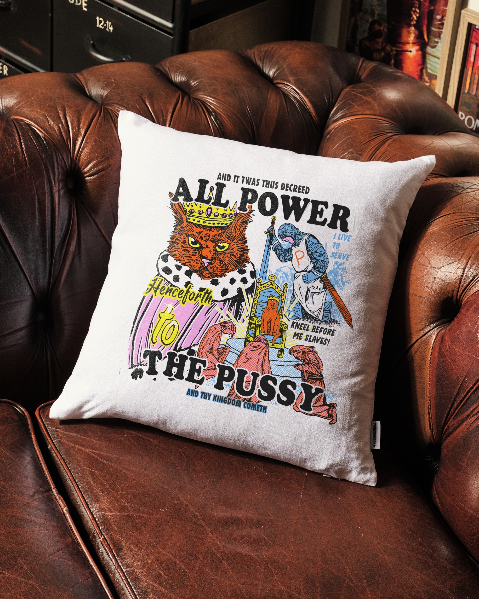 All Power To The Pussy Cushion Australia Online White