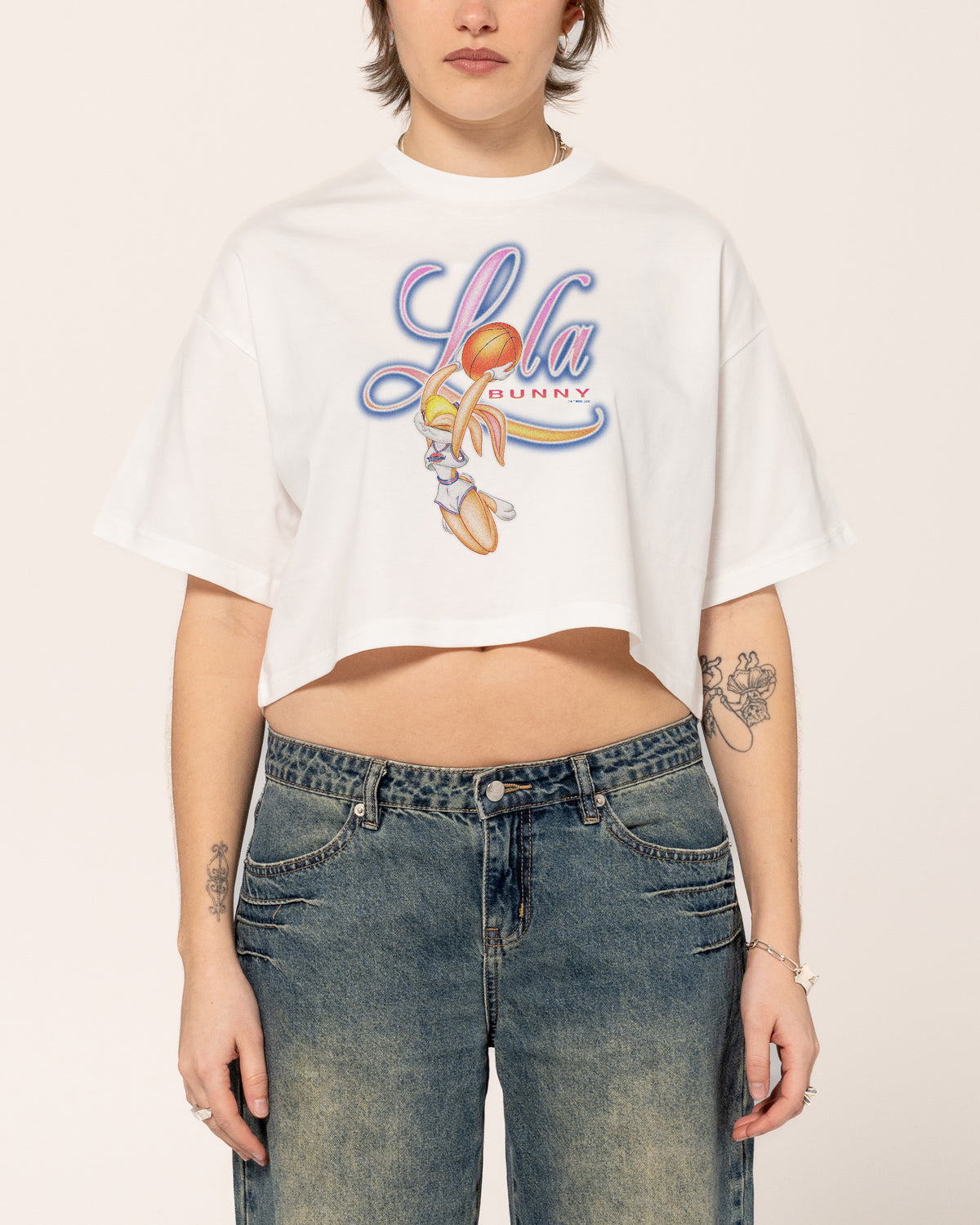 Lola Doll White Crop Tee