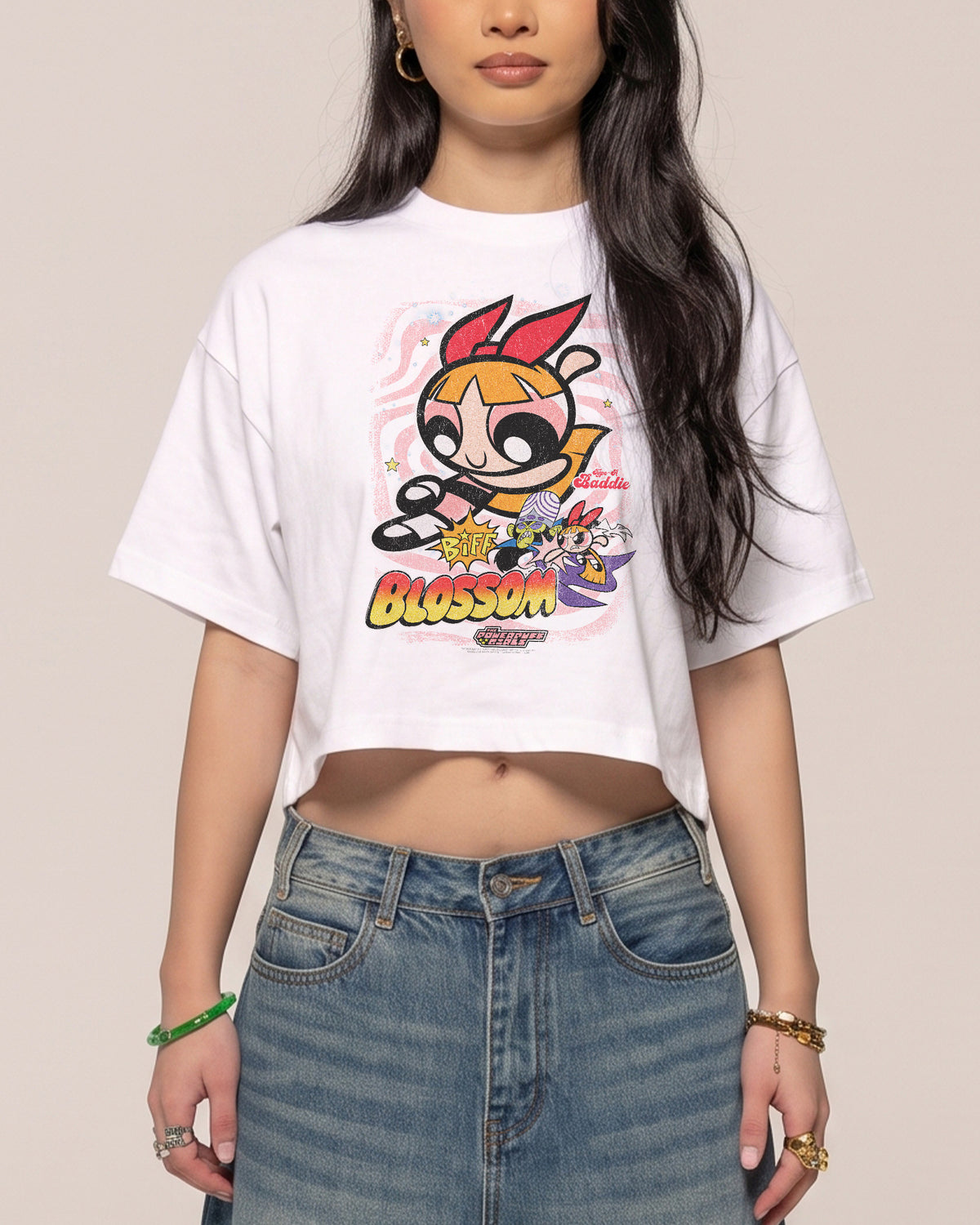 Blossom White Crop Tee