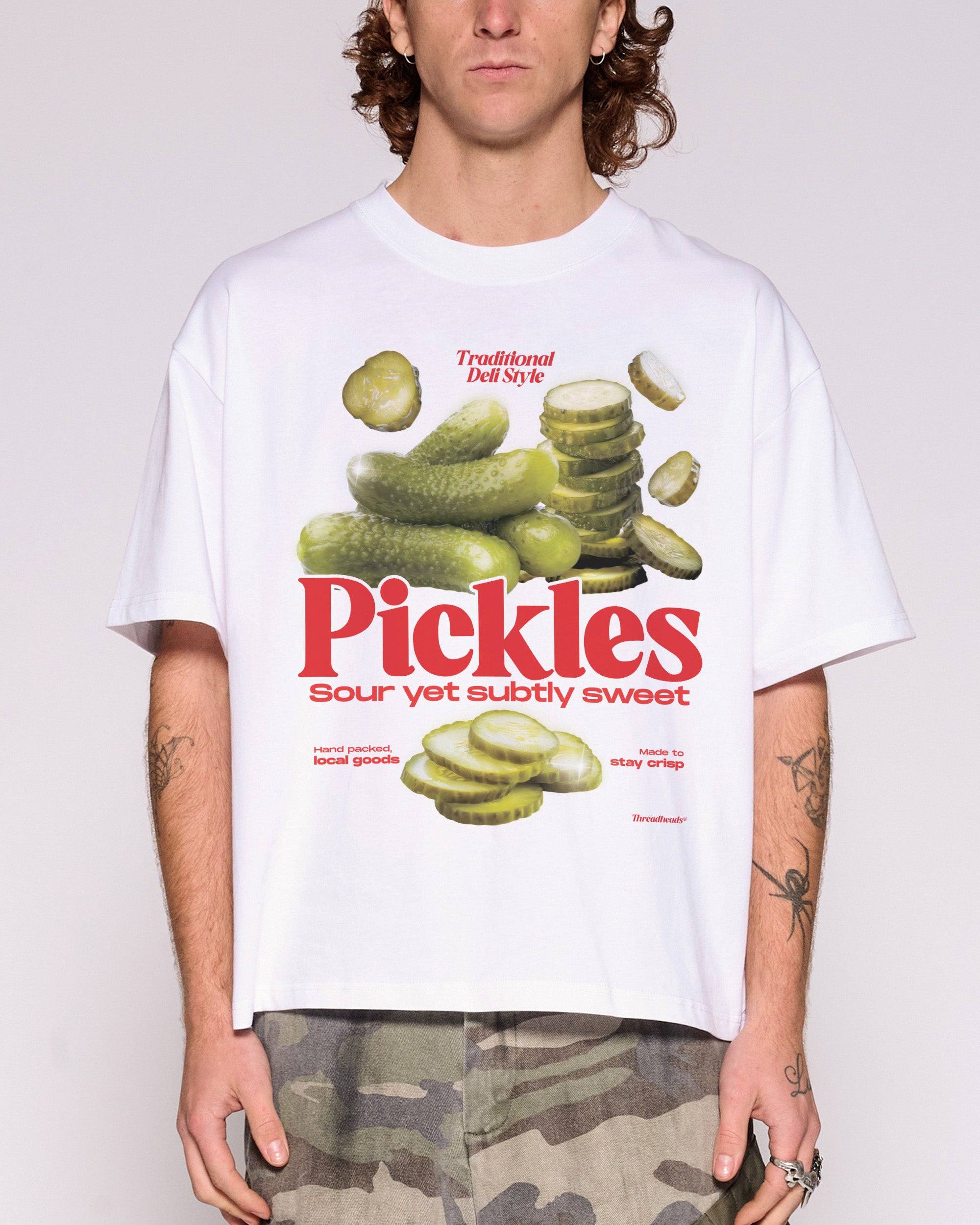 Sour Yet Sweet Pickles Oversized Crop Tee