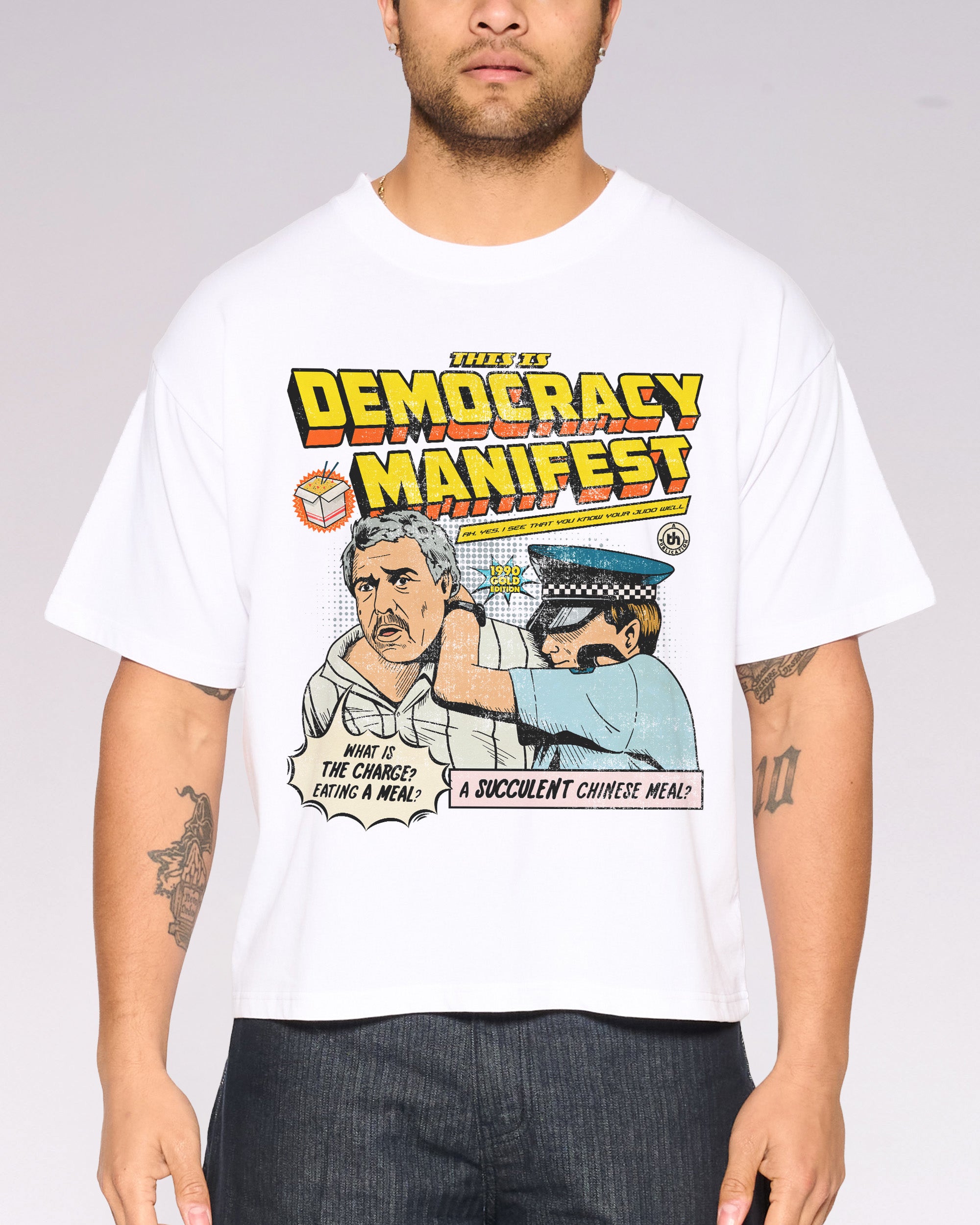 This is Democracy Manifest Oversized Crop Tee