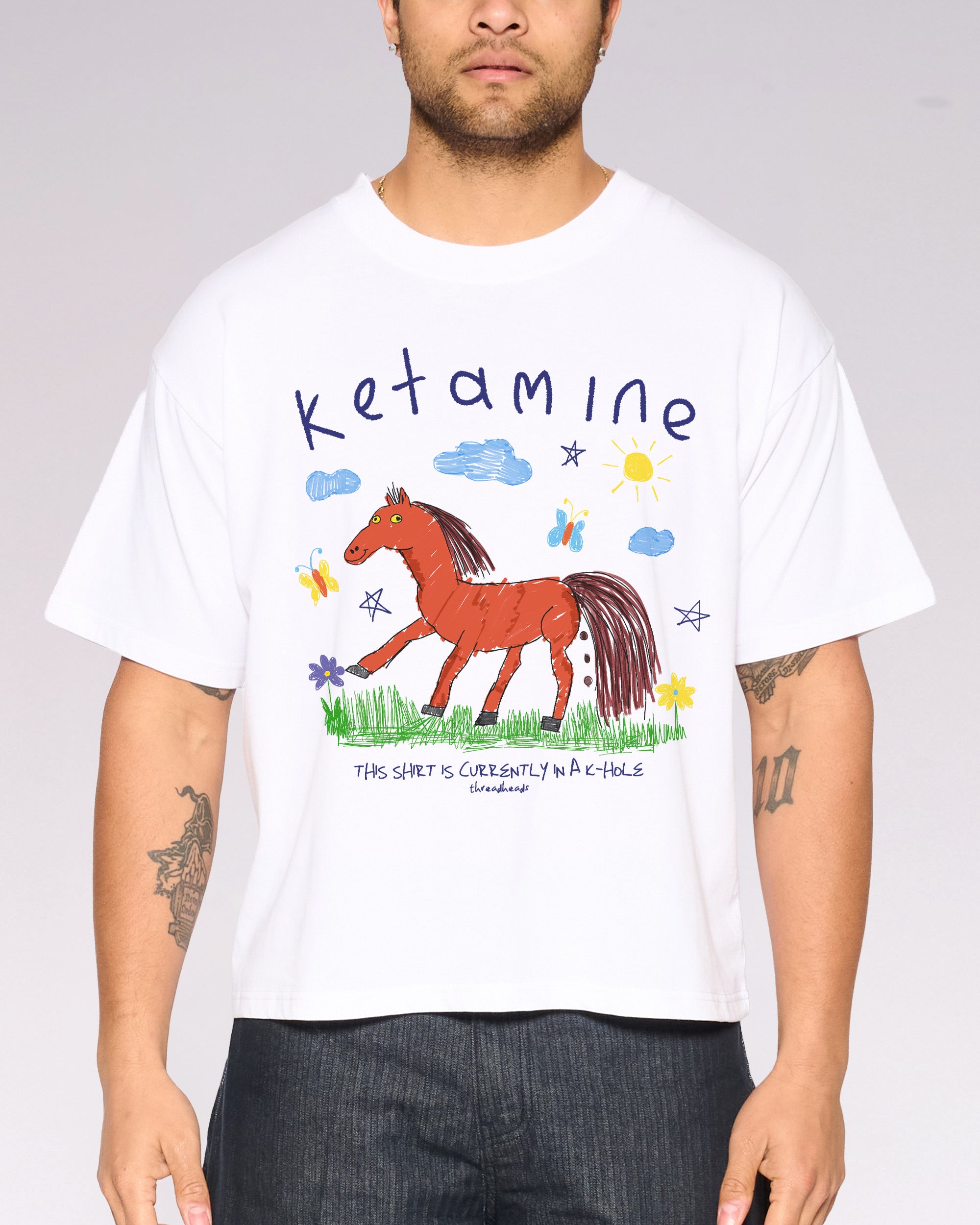 Ketamine Oversized Crop Tee