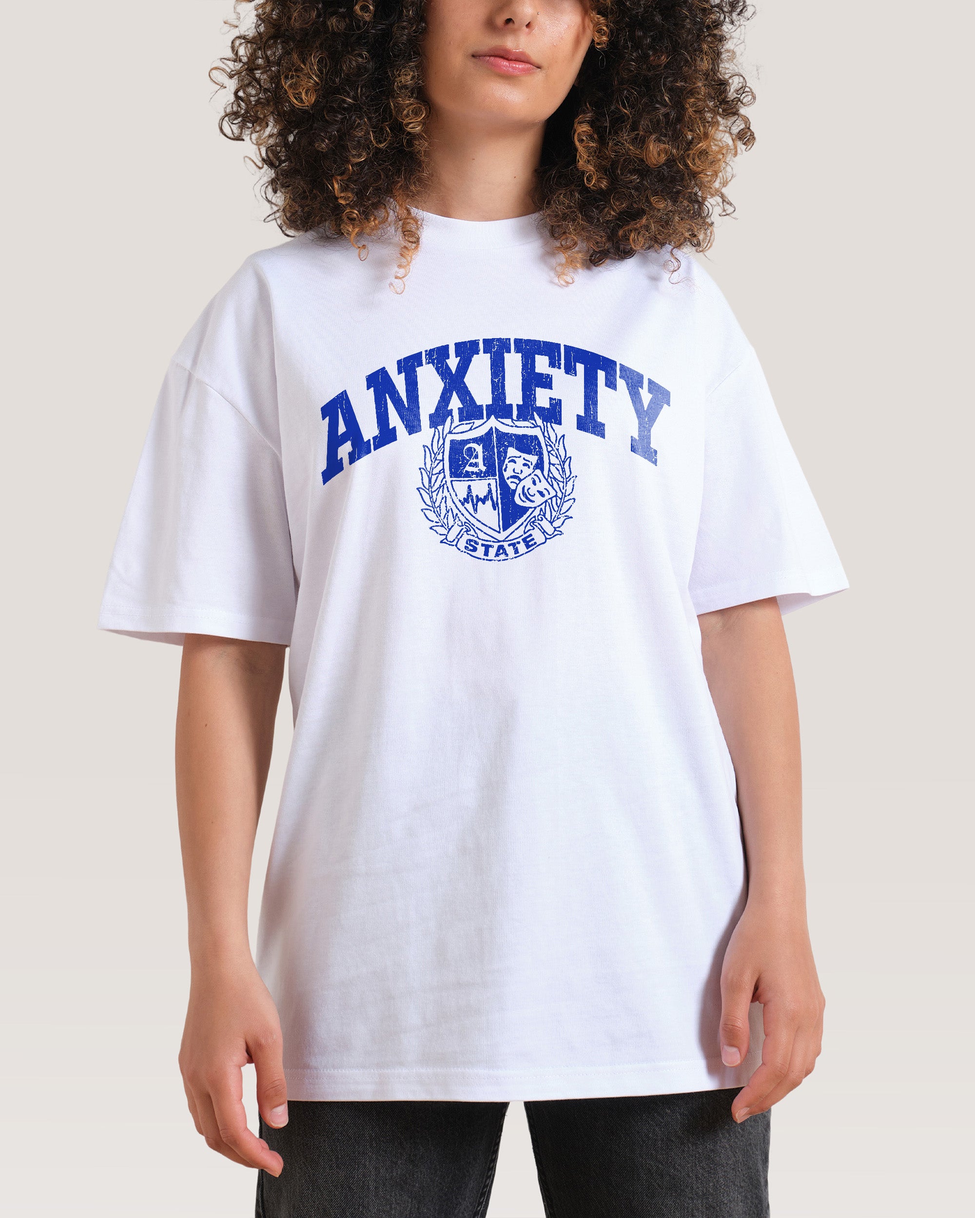 Anxiety State White T-Shirt