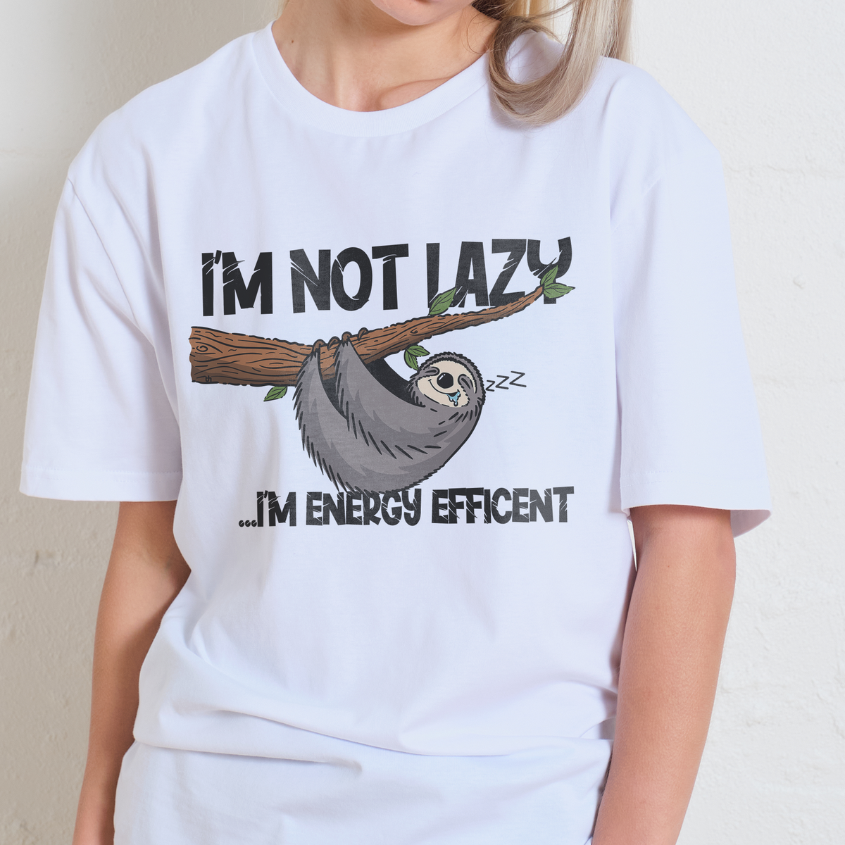 Energy Efficient Sloth T-Shirt | Funny T-Shirt