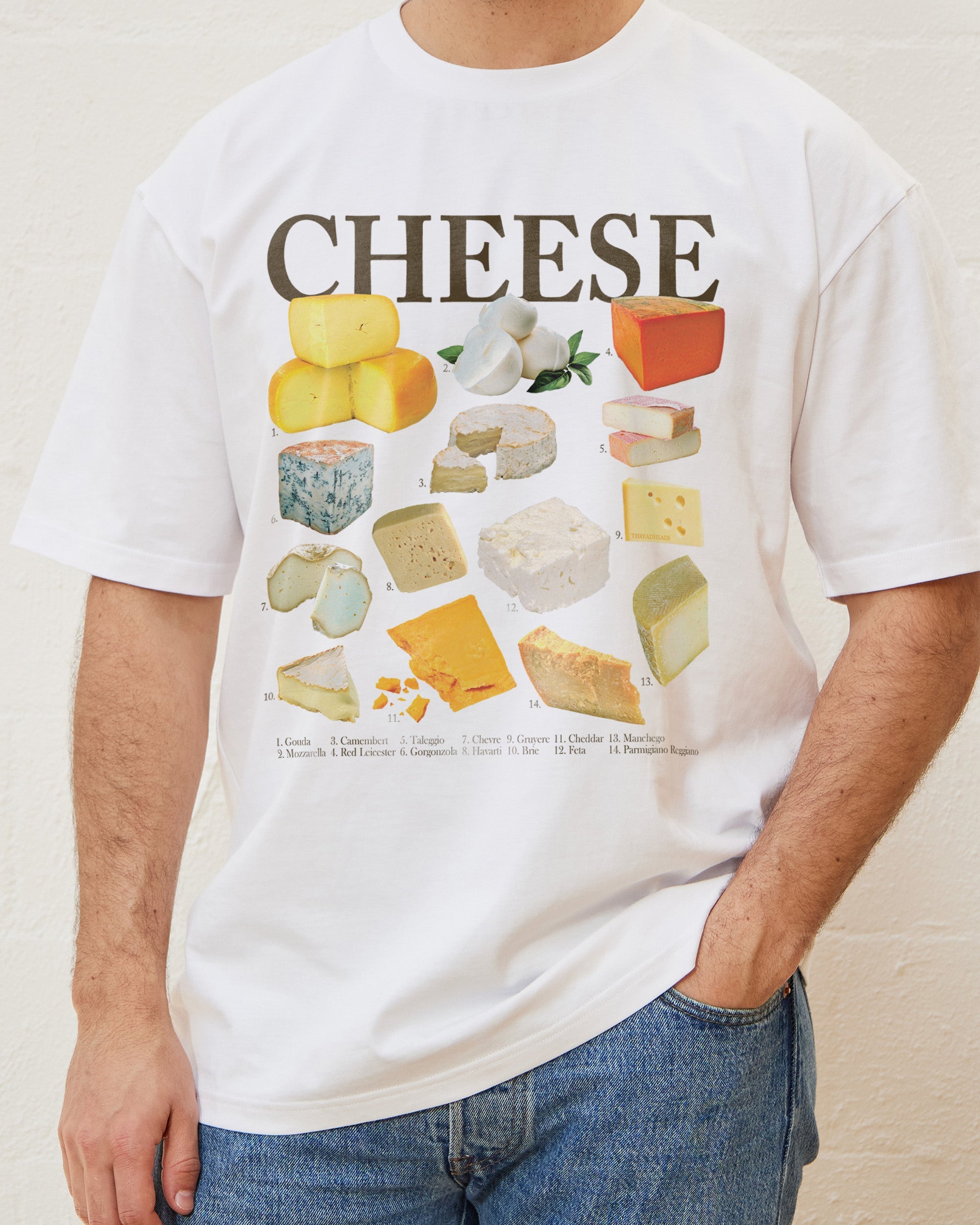 Cheeses T-Shirt Australia Online White