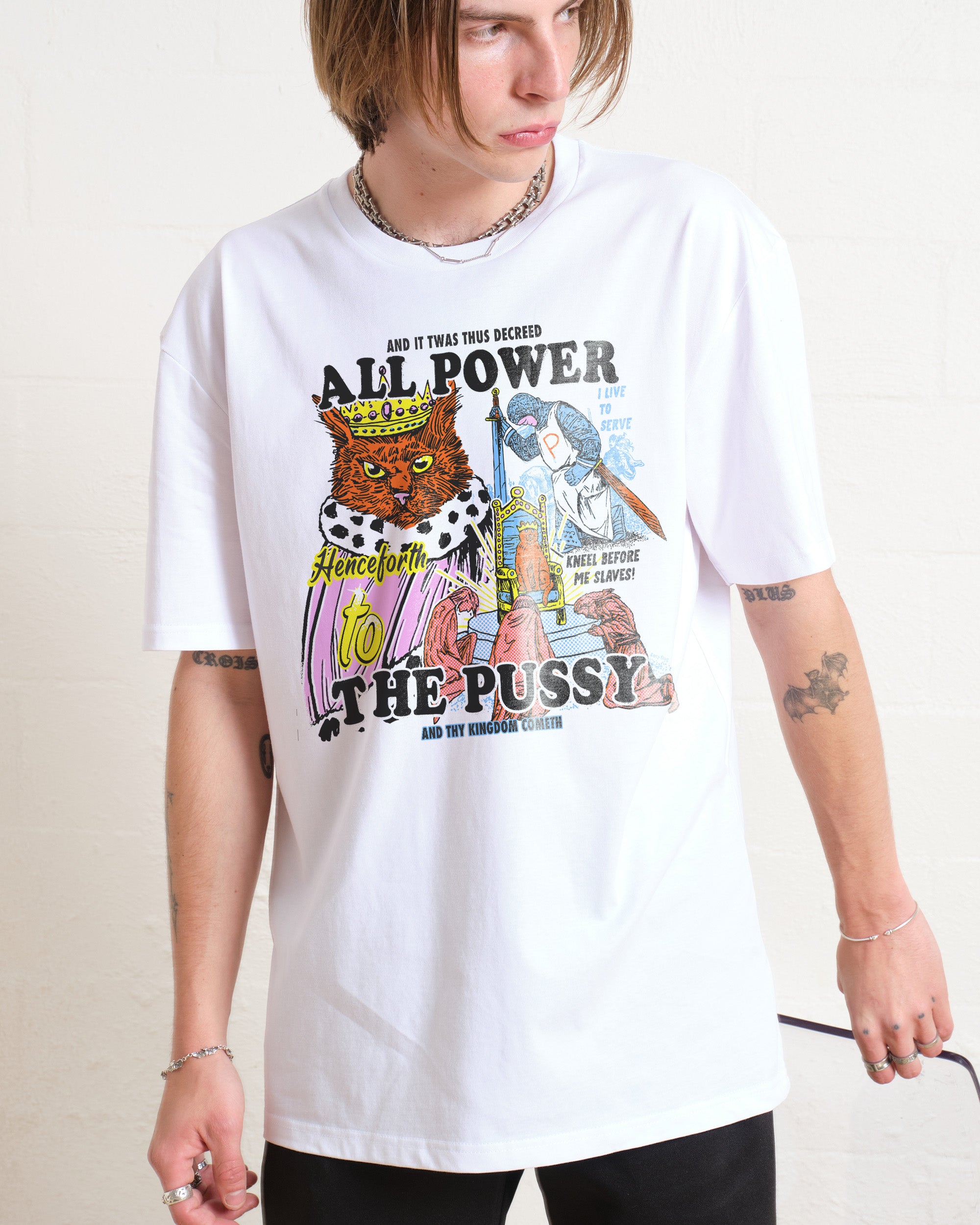 All Power To The Pussy T-Shirt Australia Online White