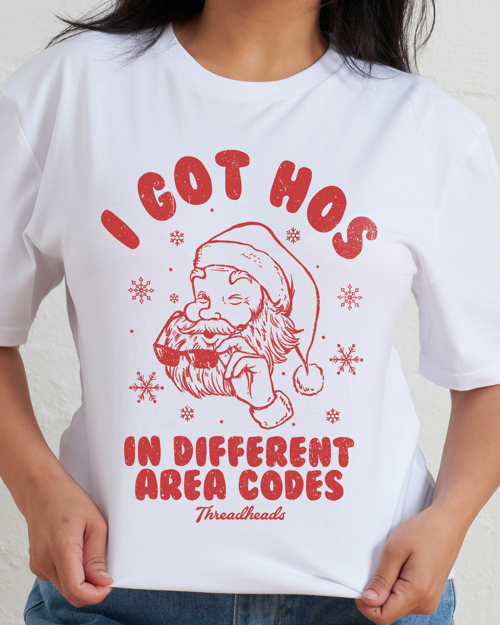 Hos In Different Area Codes T-Shirt | Funny Christmas T-Shirt