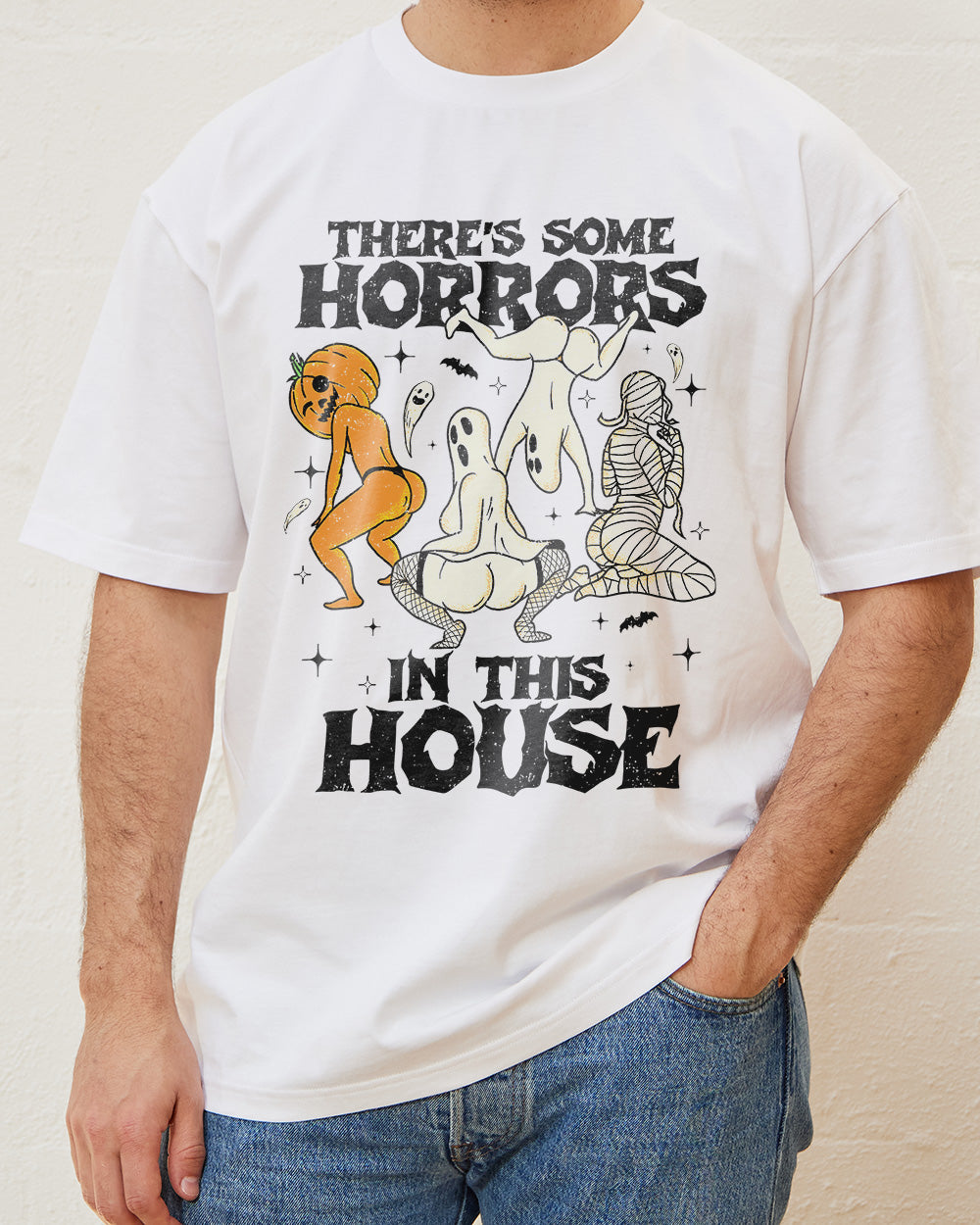 There's Some Horrors In This House T-Shirt Australia Online White