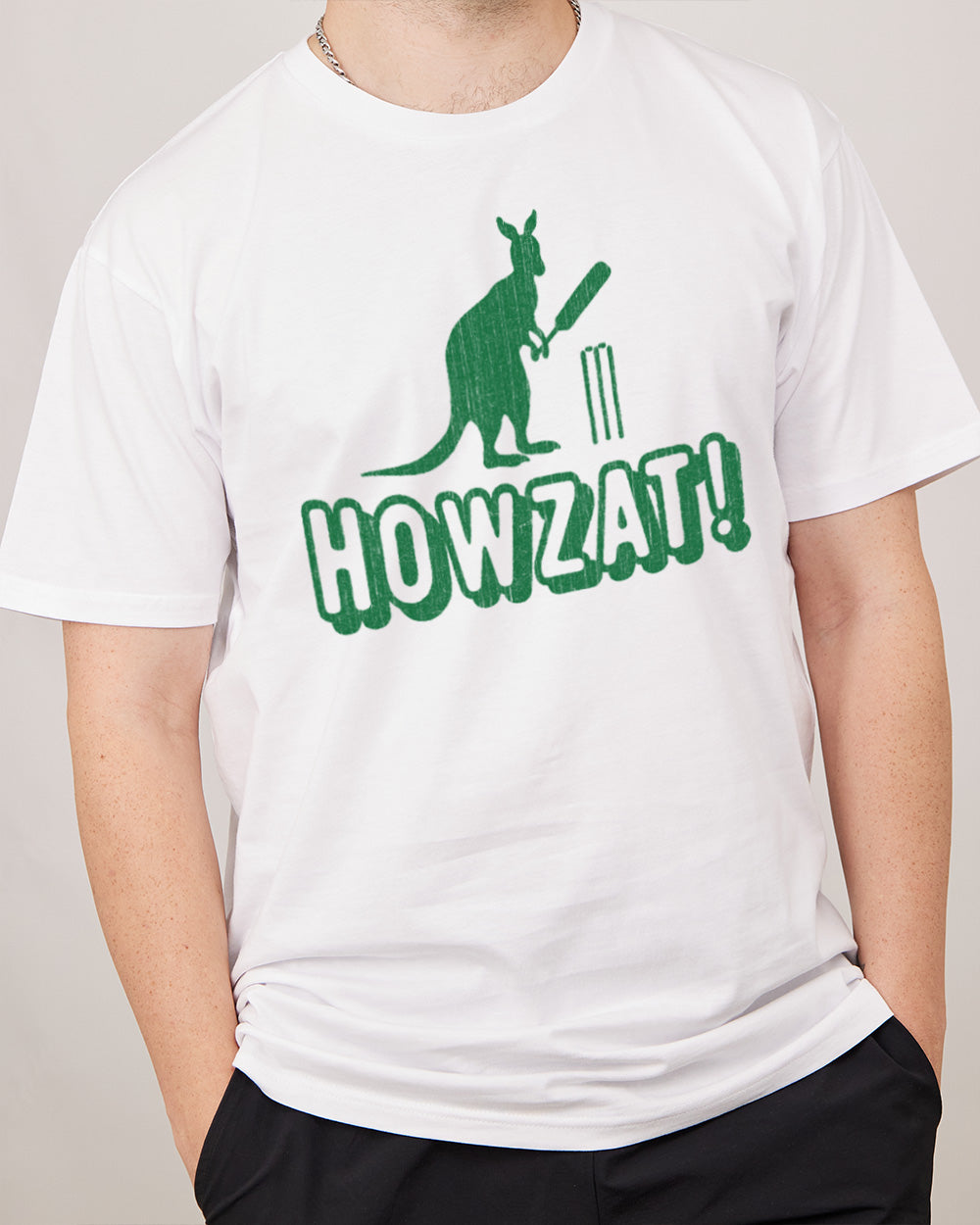Howzat T-Shirt Australia Online #colour_white