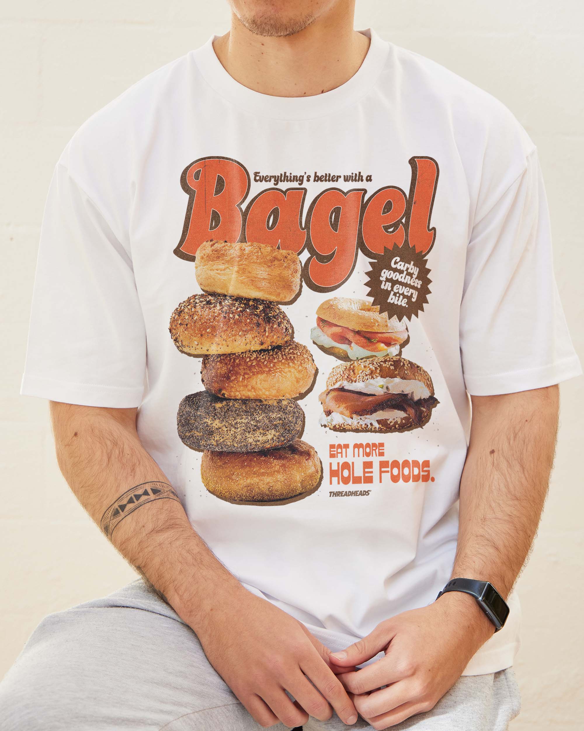 Everything's Better with a Bagel T-Shirt Australia Online White