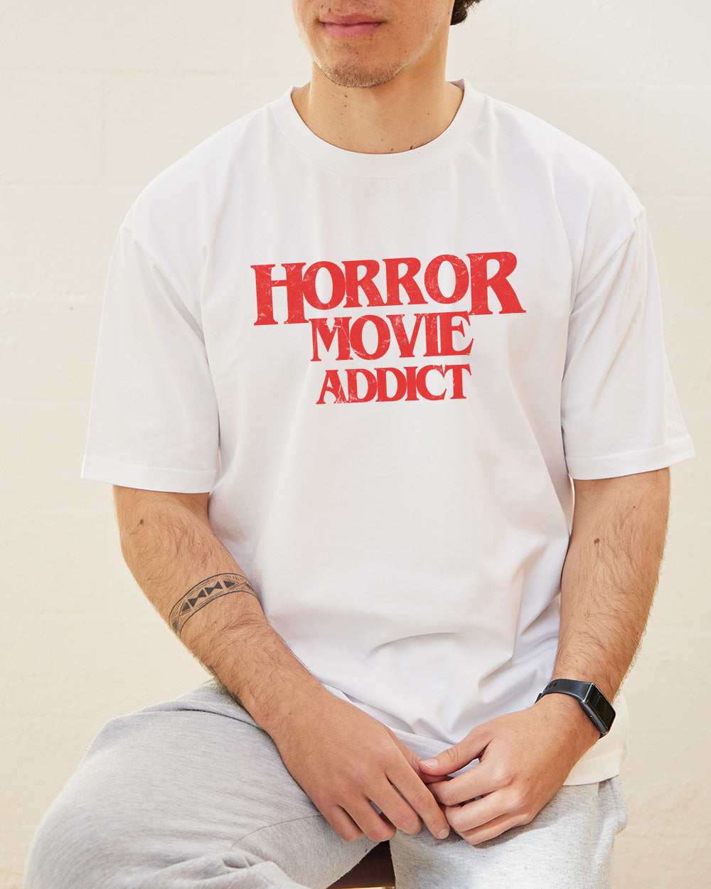Horror Movie Addict T-Shirt Australia Online White