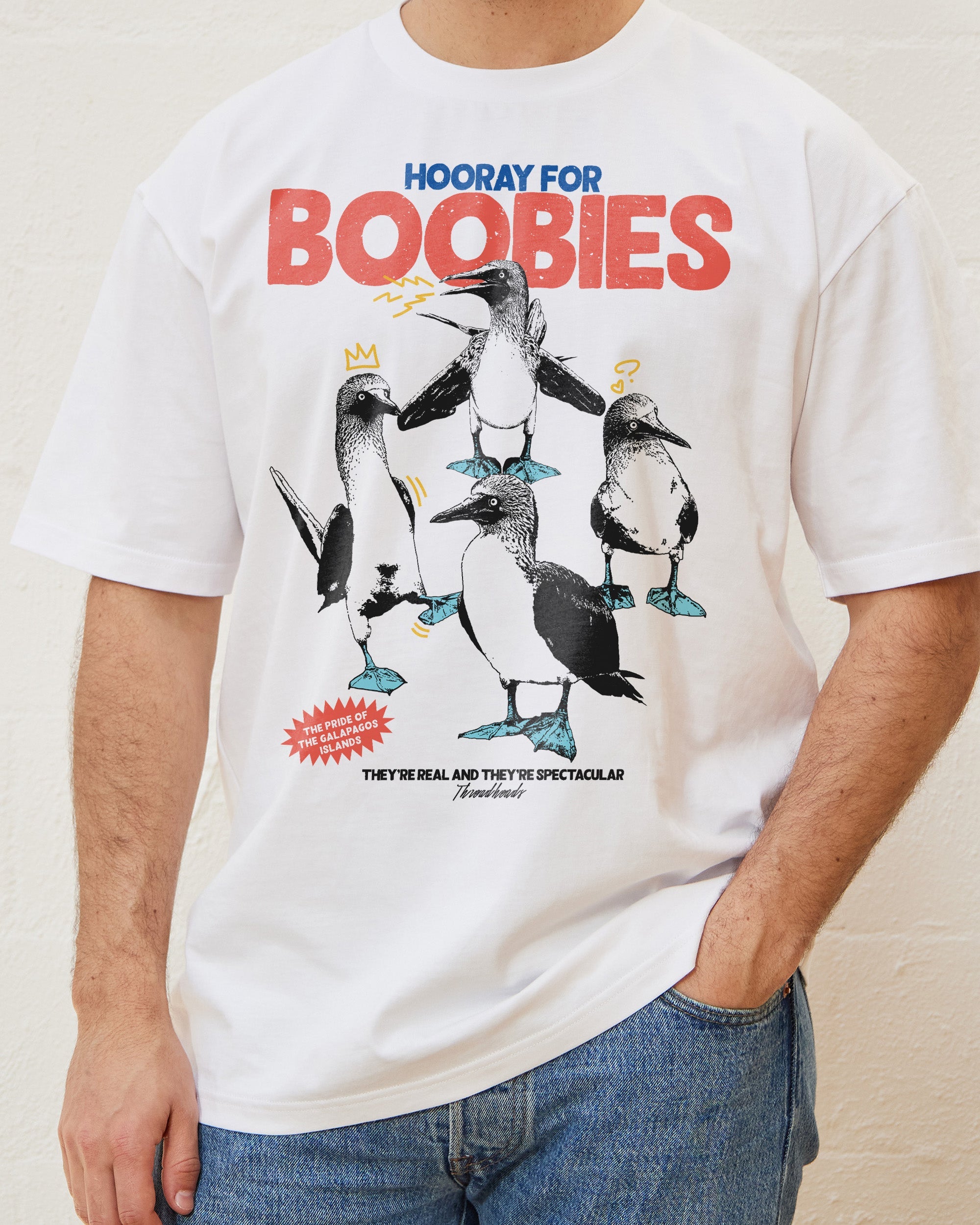 Hooray for Boobies T-Shirt Australia Online White