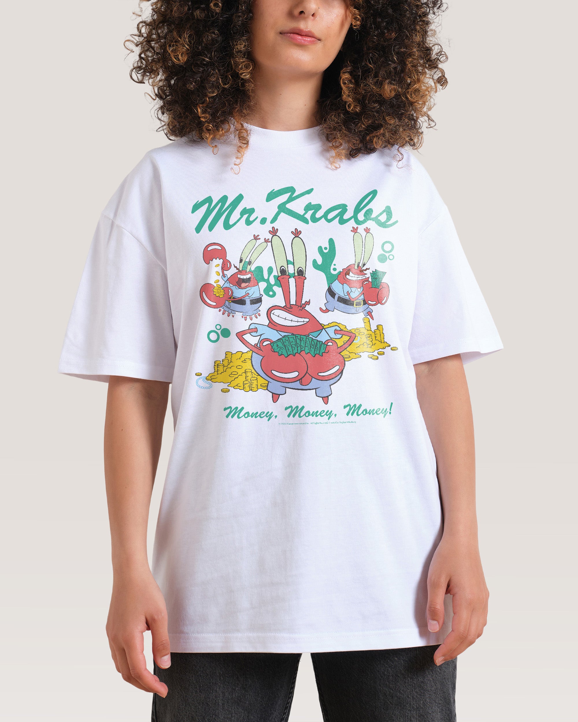 Money Man Krabs White T-Shirt