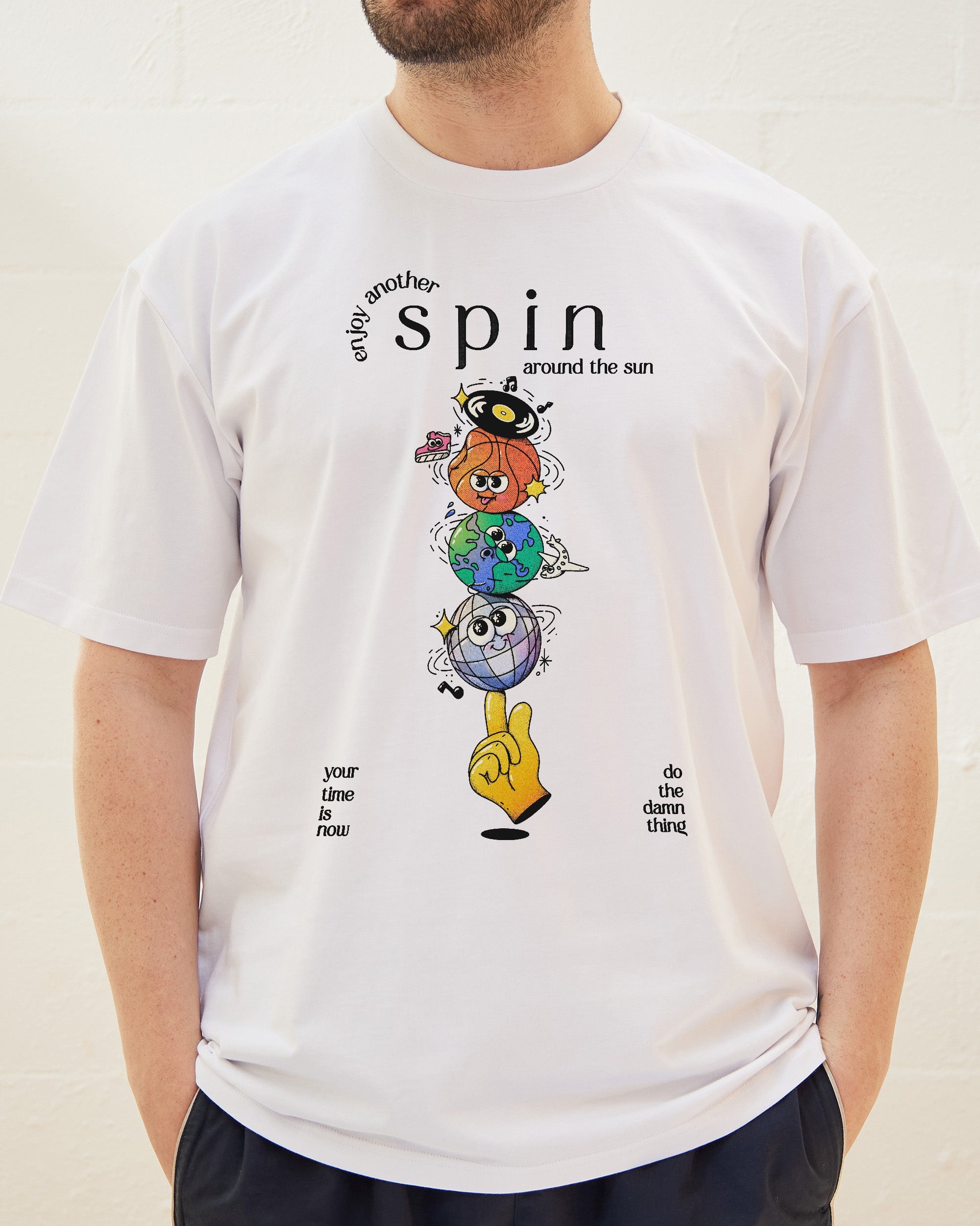 Spin T-Shirt Australia Online White