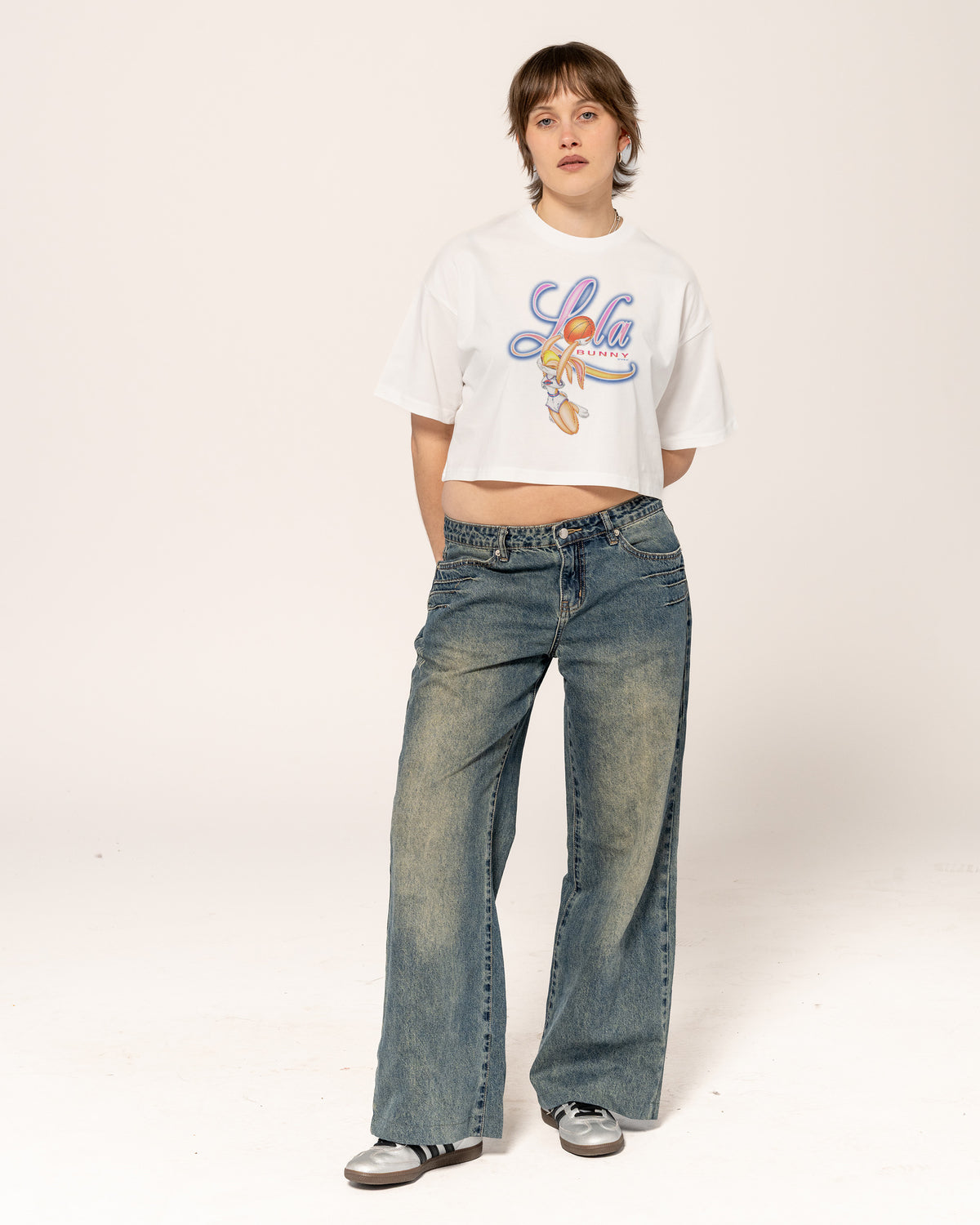 Lola Doll White Crop Tee