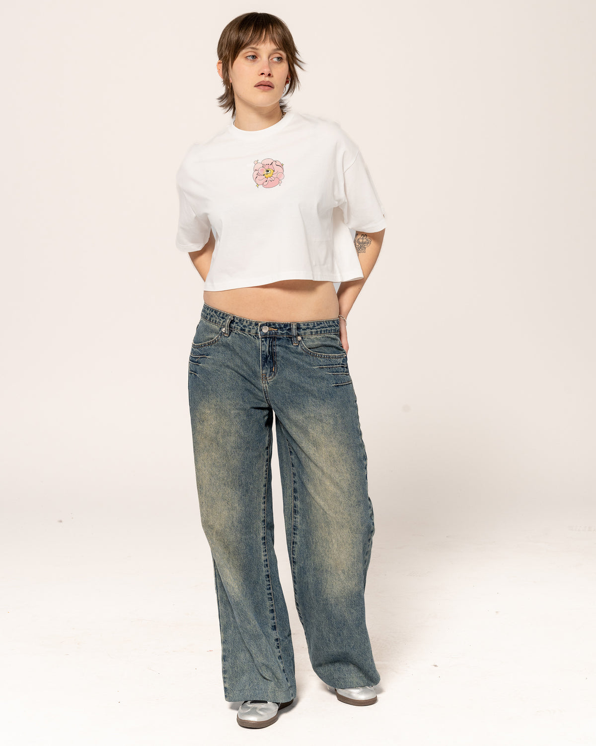Bubble Blossom Crop Tee