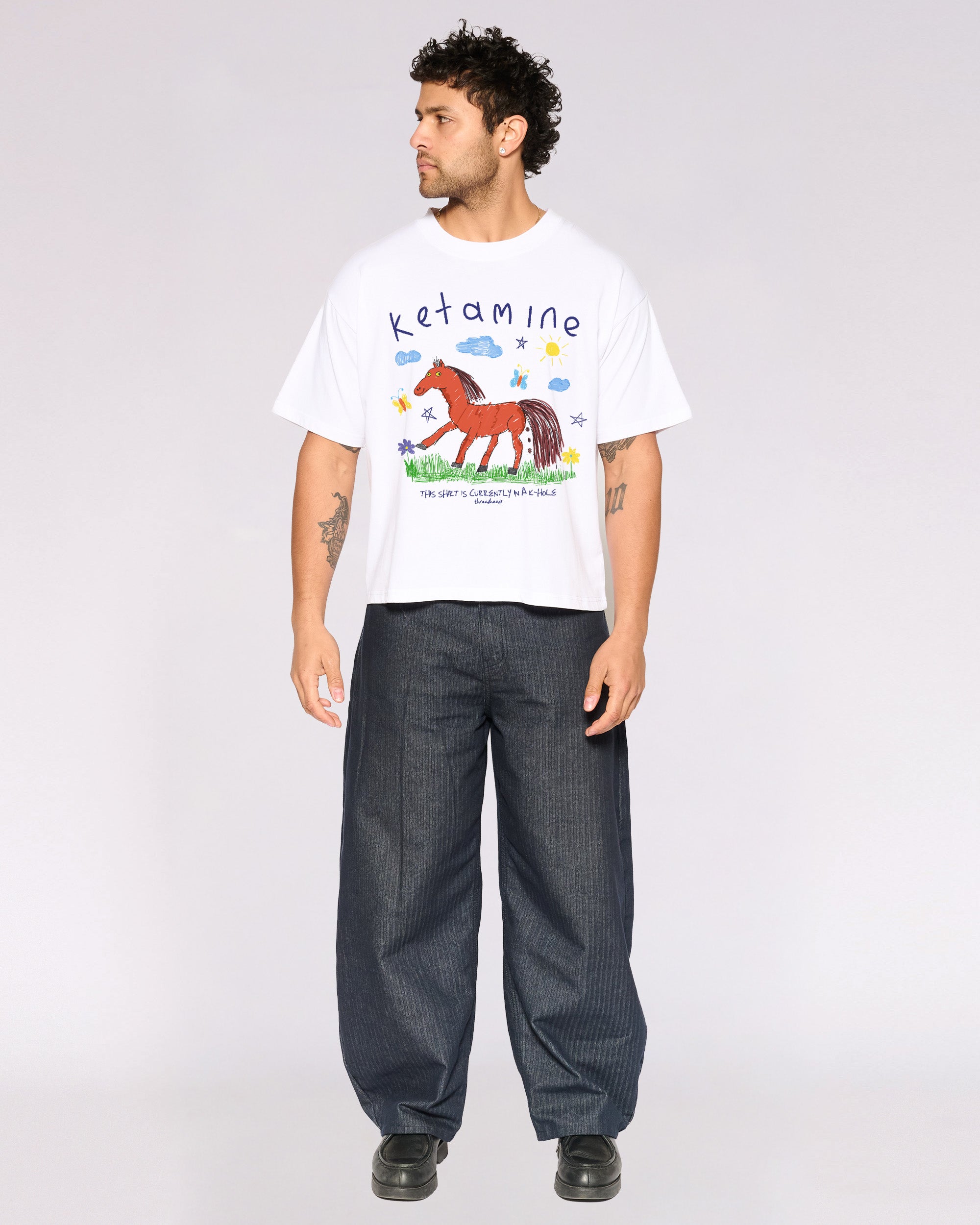 Ketamine Oversized Crop Tee