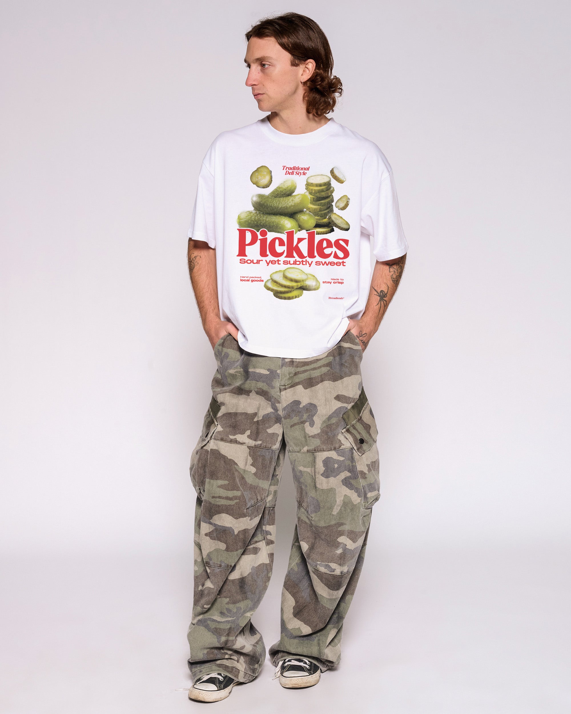 Sour Yet Sweet Pickles Oversized Crop Tee